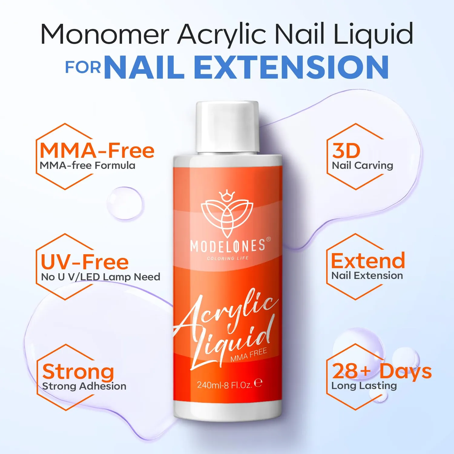 Modelones Acrylic Liquid monomer 240 ml MMA-fri