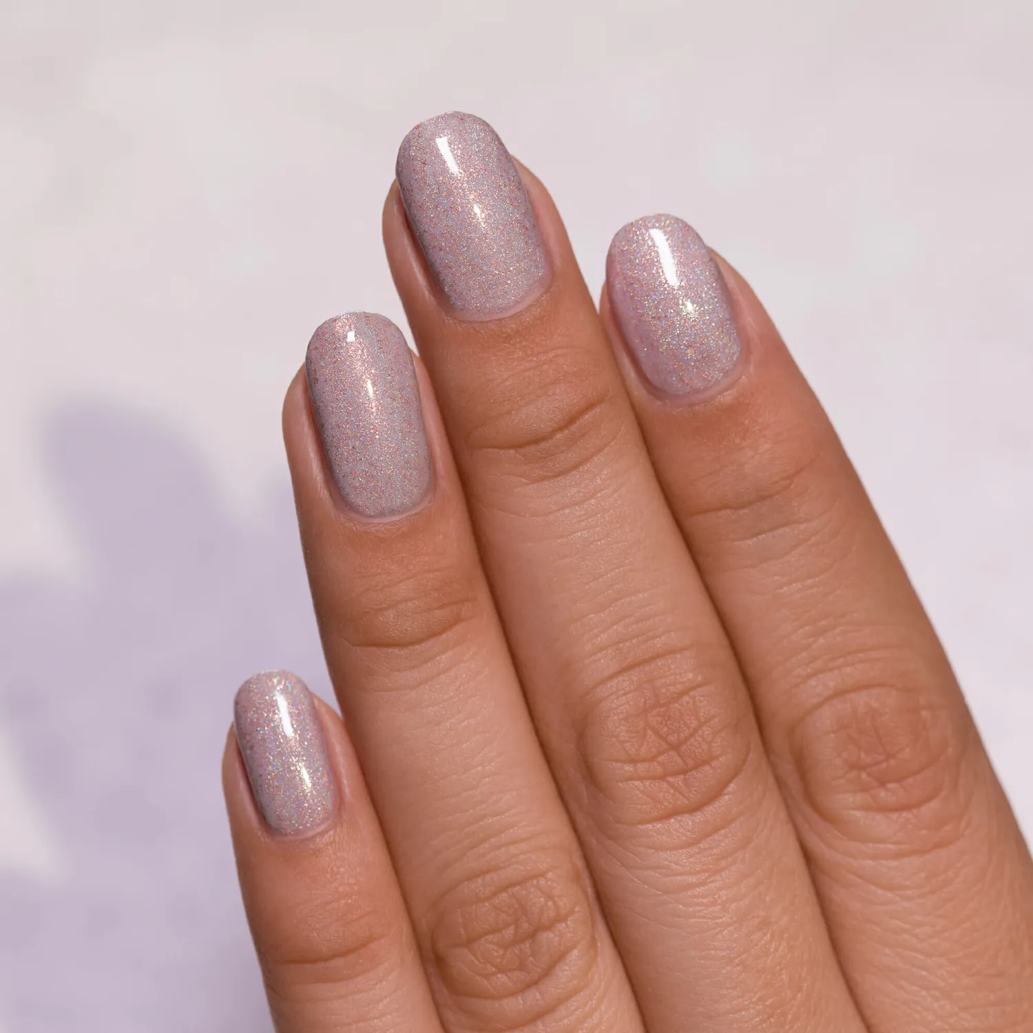 ILNP Hope nagellack café latte beige holografisk