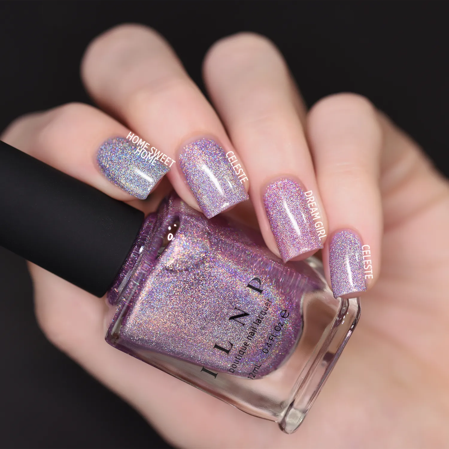 ILNP Ultra Holo Celeste nagellack lila stark holo