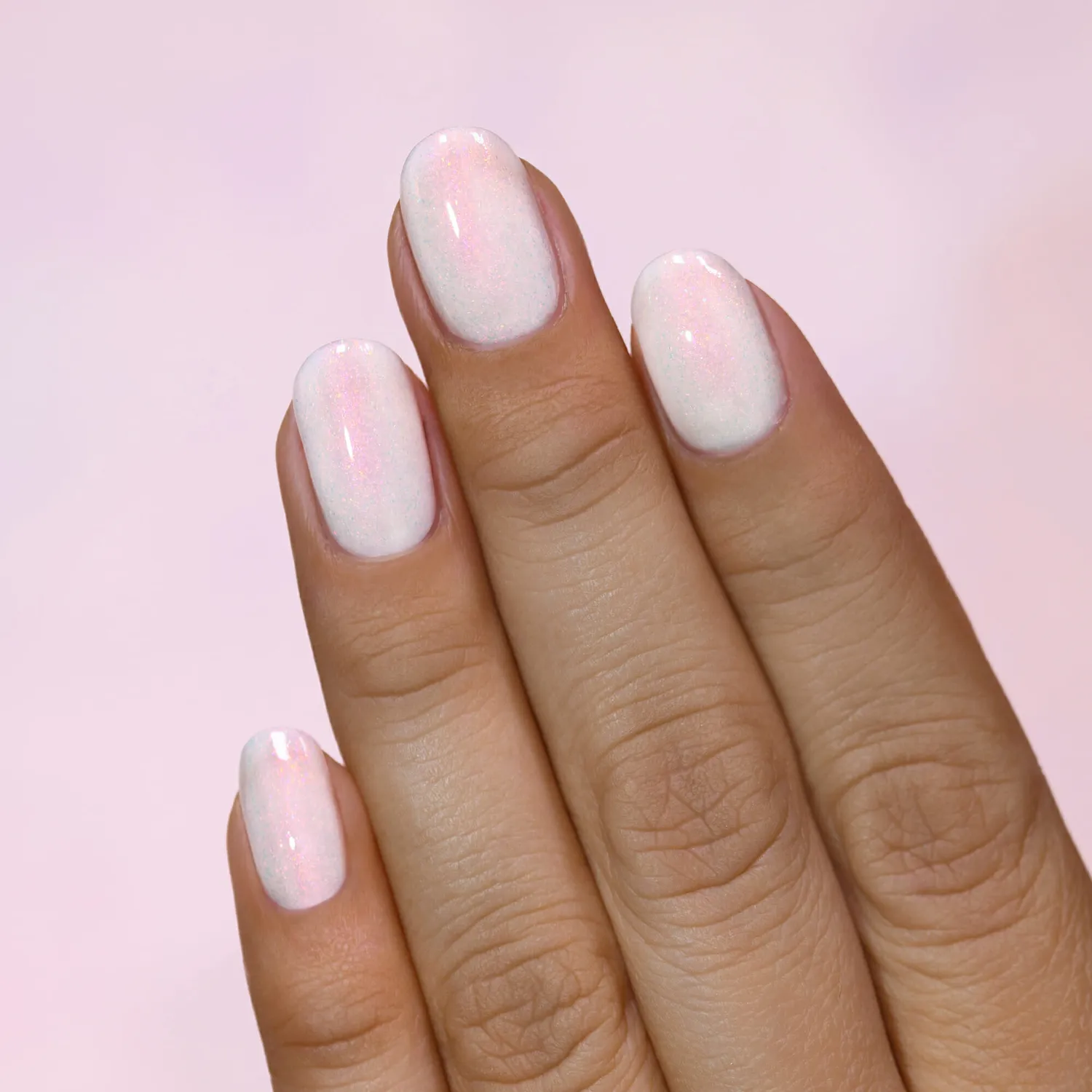 ILNP First Light nagellack persika skimrande