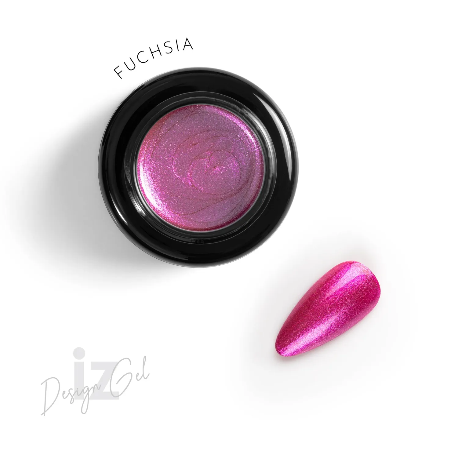 Iz Beauty Design Gel DG005 Fuchsia nagelgel metallic