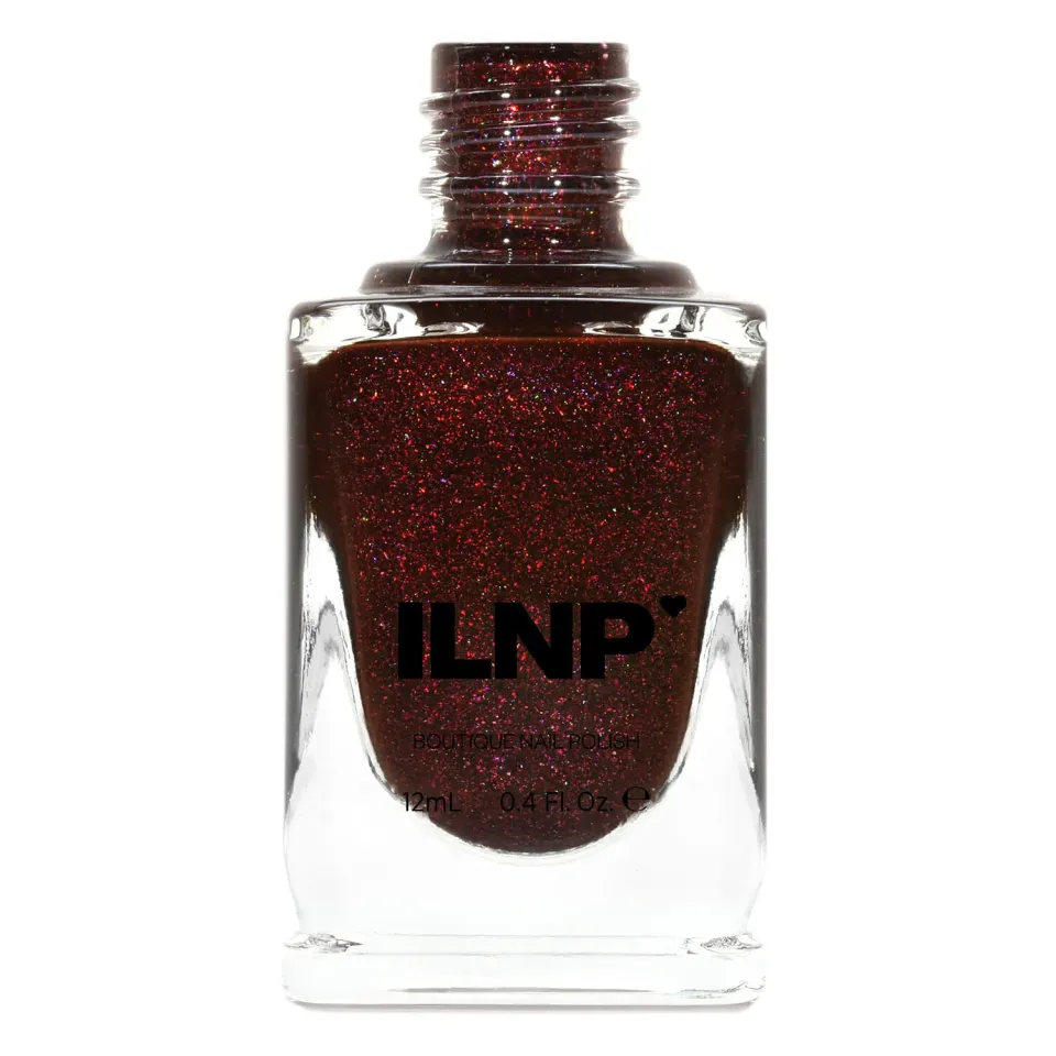 ILNP Diablo nagellack oxblood holografisk