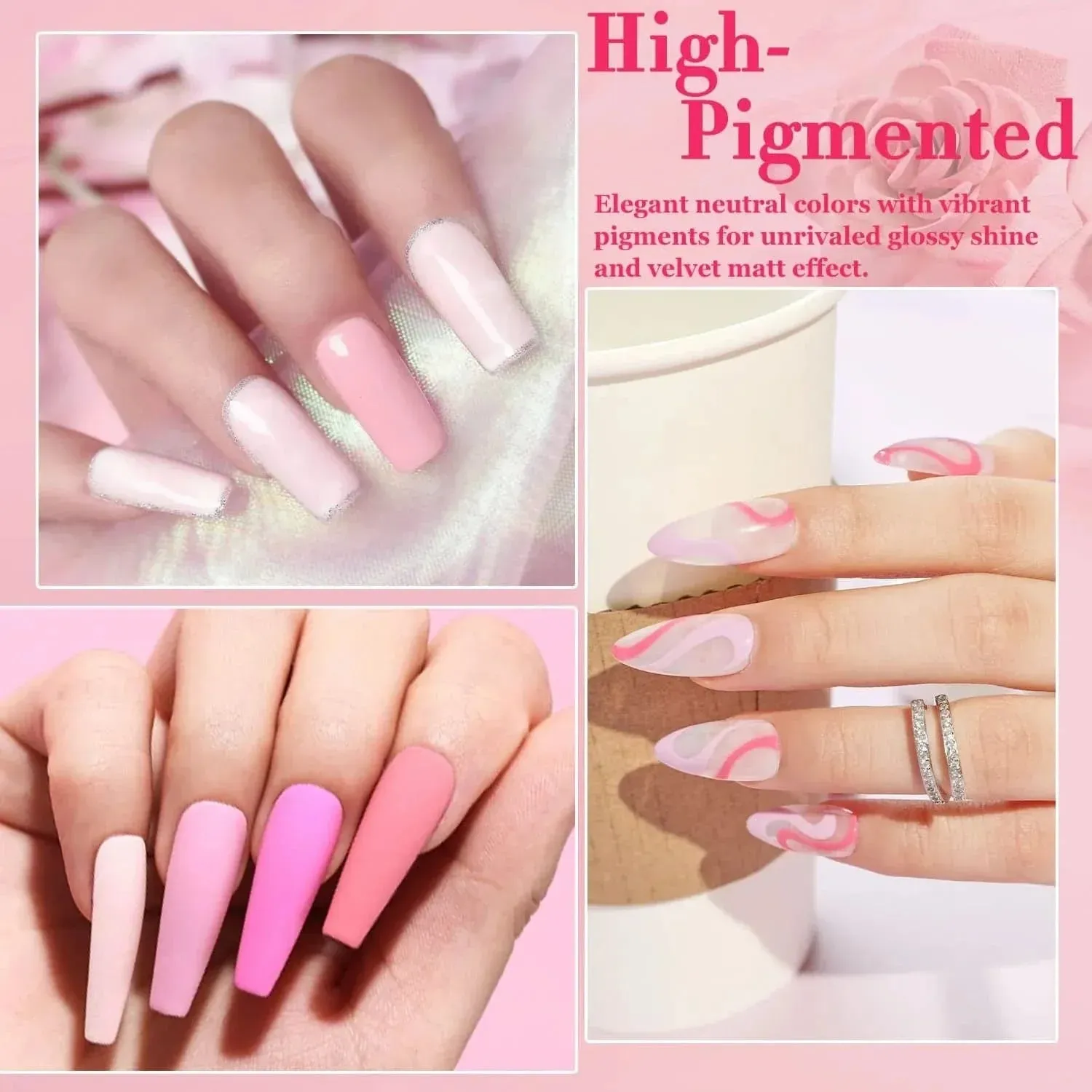 modelones All About Pink gellack 6-pack rosa kräm
