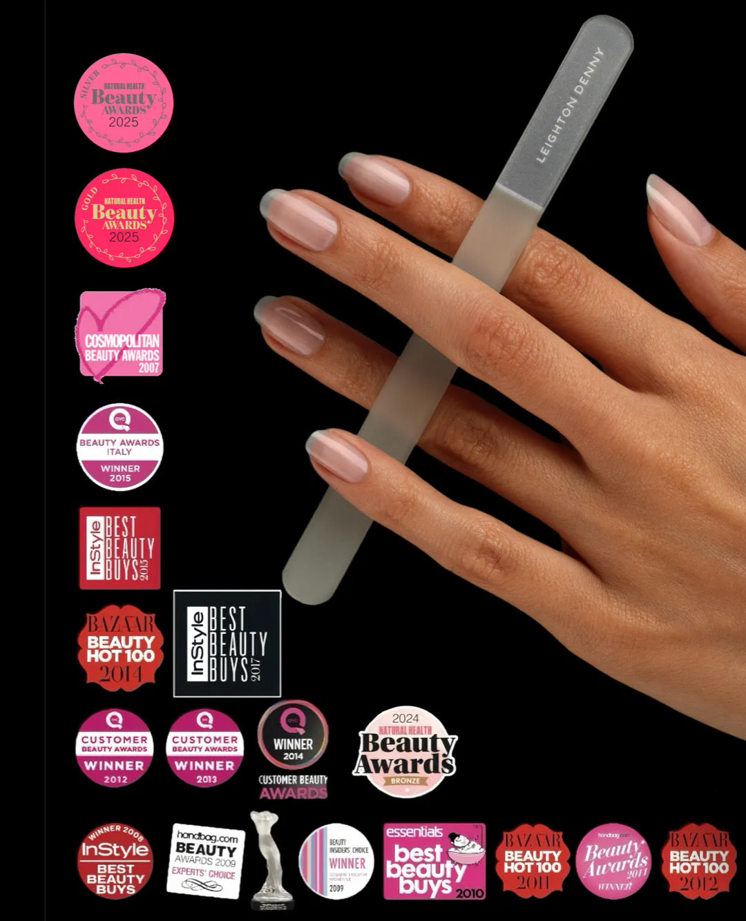 Leighton Denny Shape & Shine Duo nagelkit kristallfil