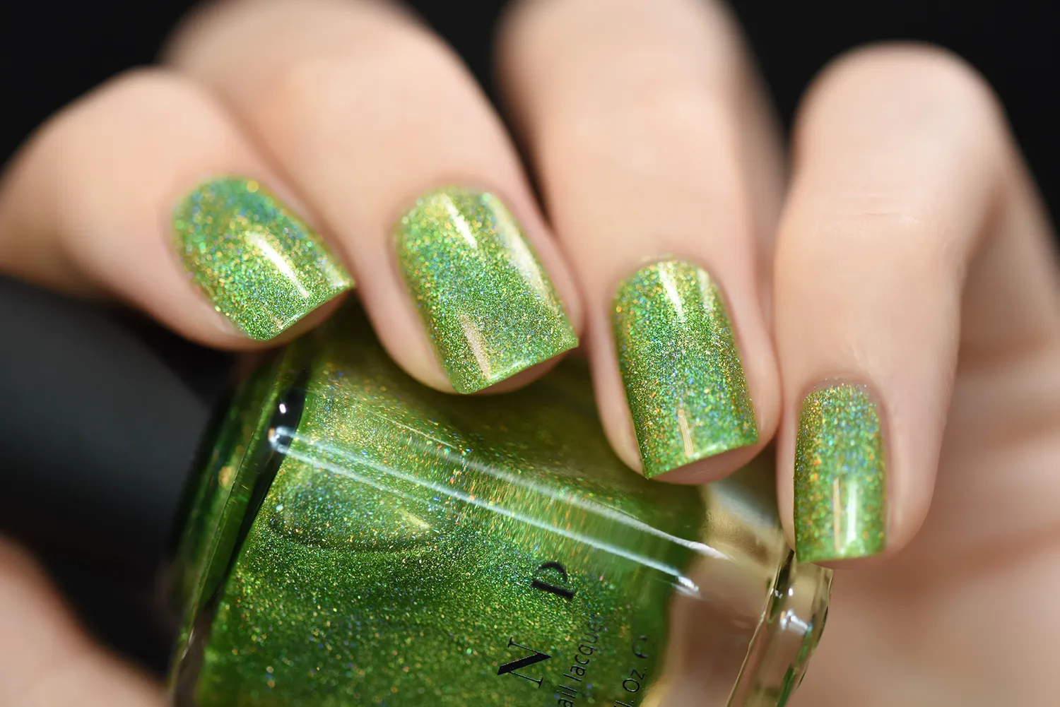 ILNP Ultra Holo 1UP nagellack limegrön holographic