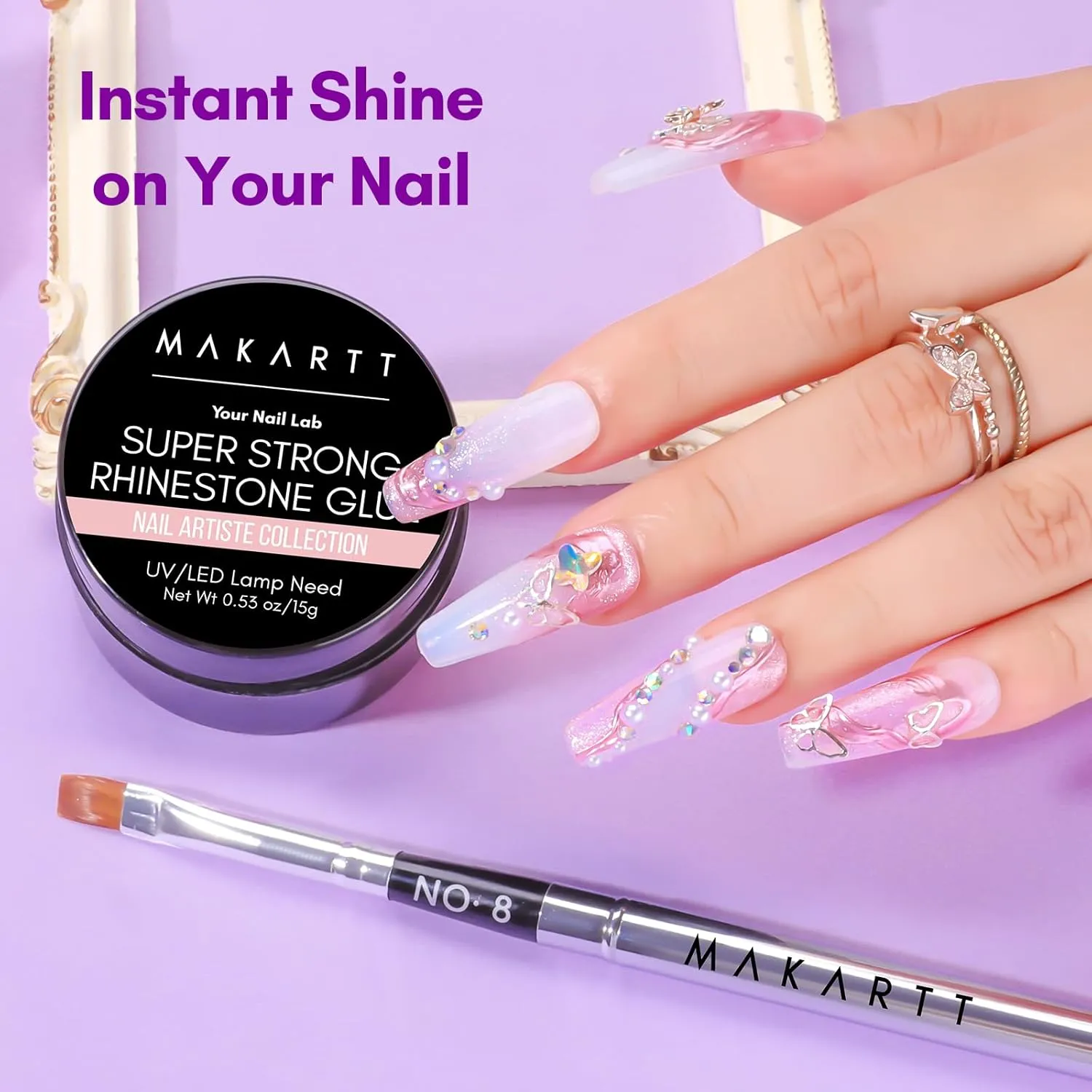 Makartt Super Strong Rhinestone Gel nagellim 15ml