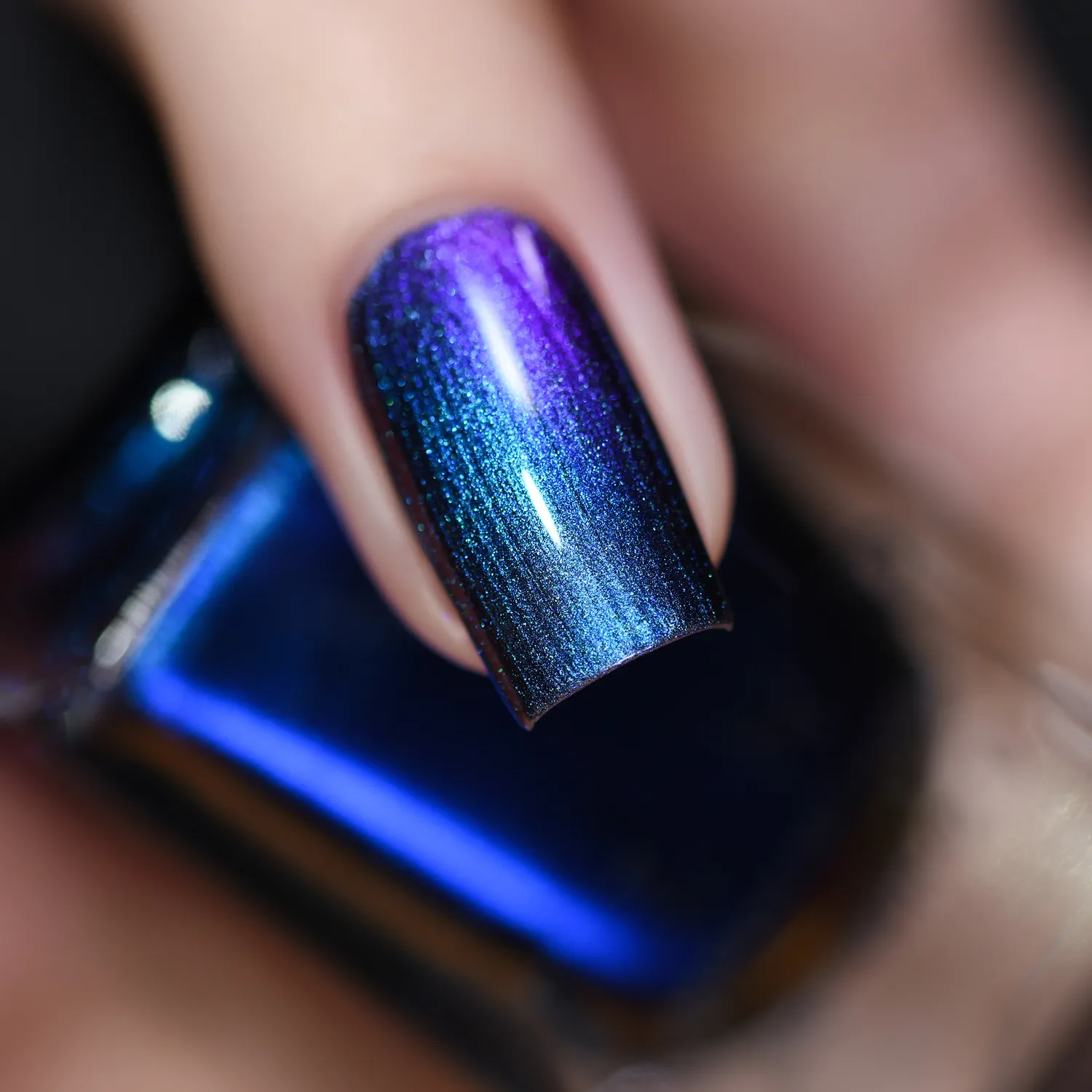 ILNP Shockwave nagellack blå-lila krom