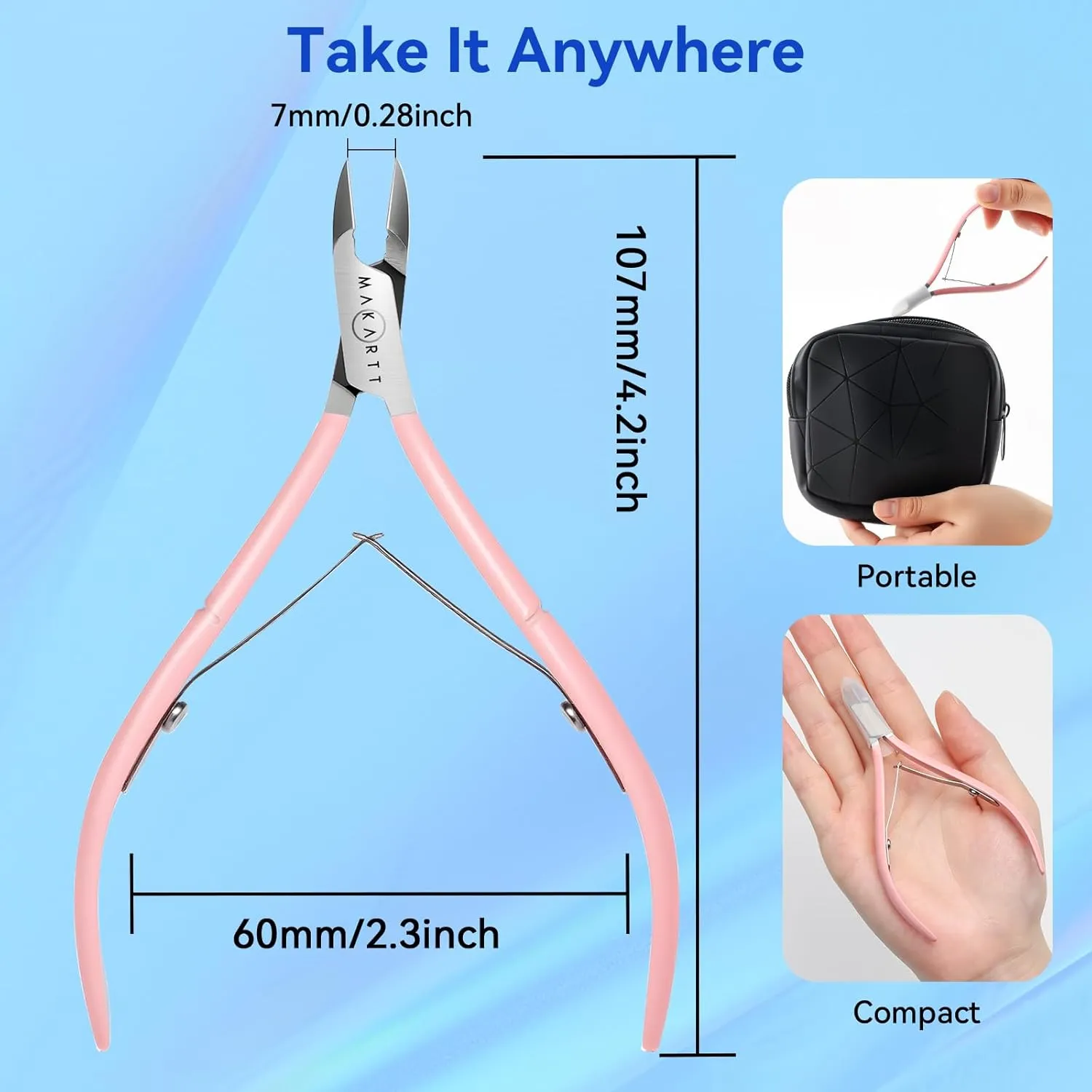 Makartt Blade Cuticle Nipper 7MM nagelbandstång 2-pack