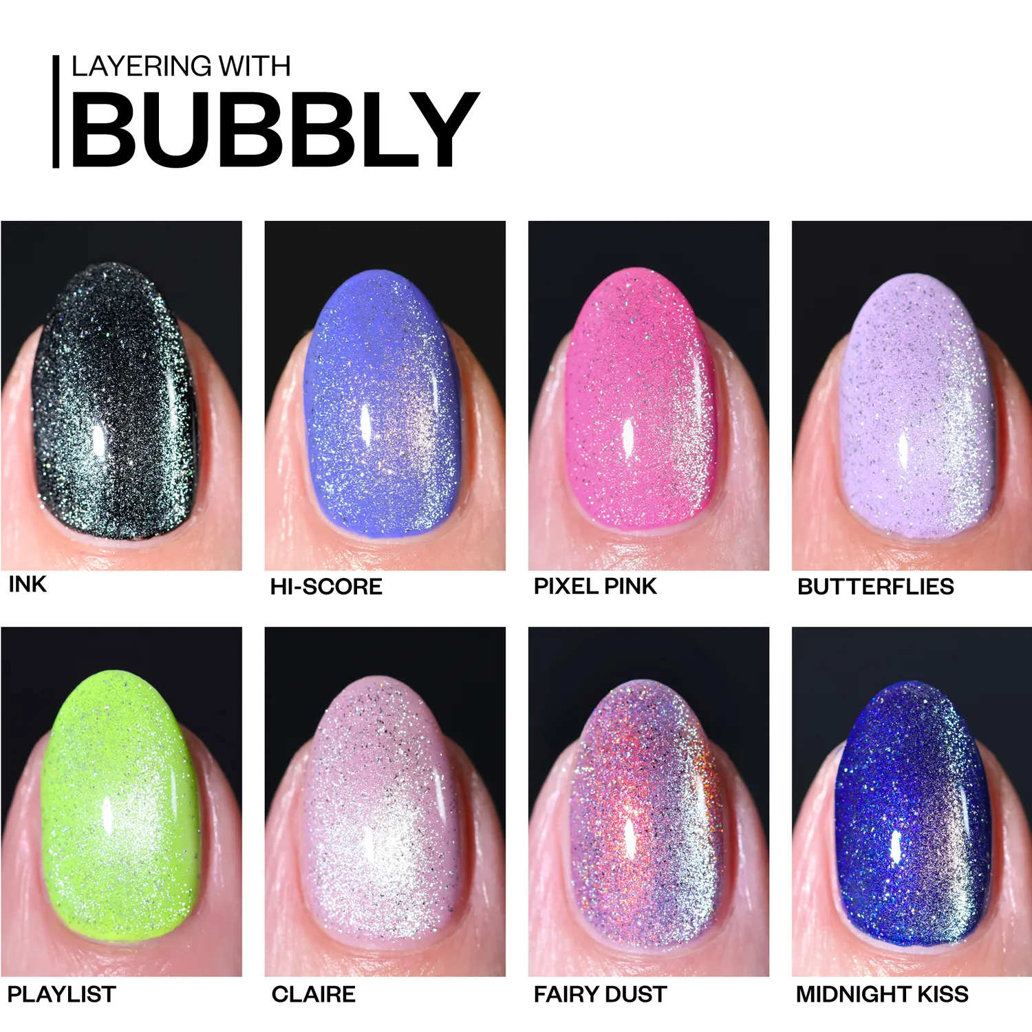 ILNP POP Bubbly nagellack magnetisk topper