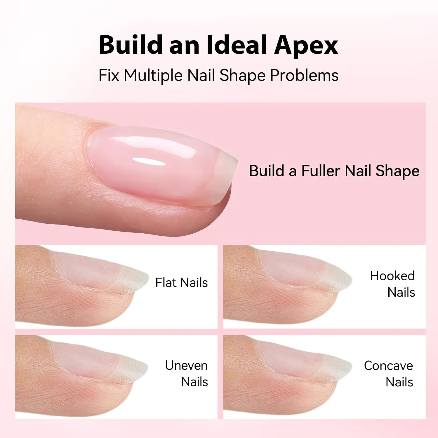 Makartt Builder Base Top Coat kit nude pink täckande