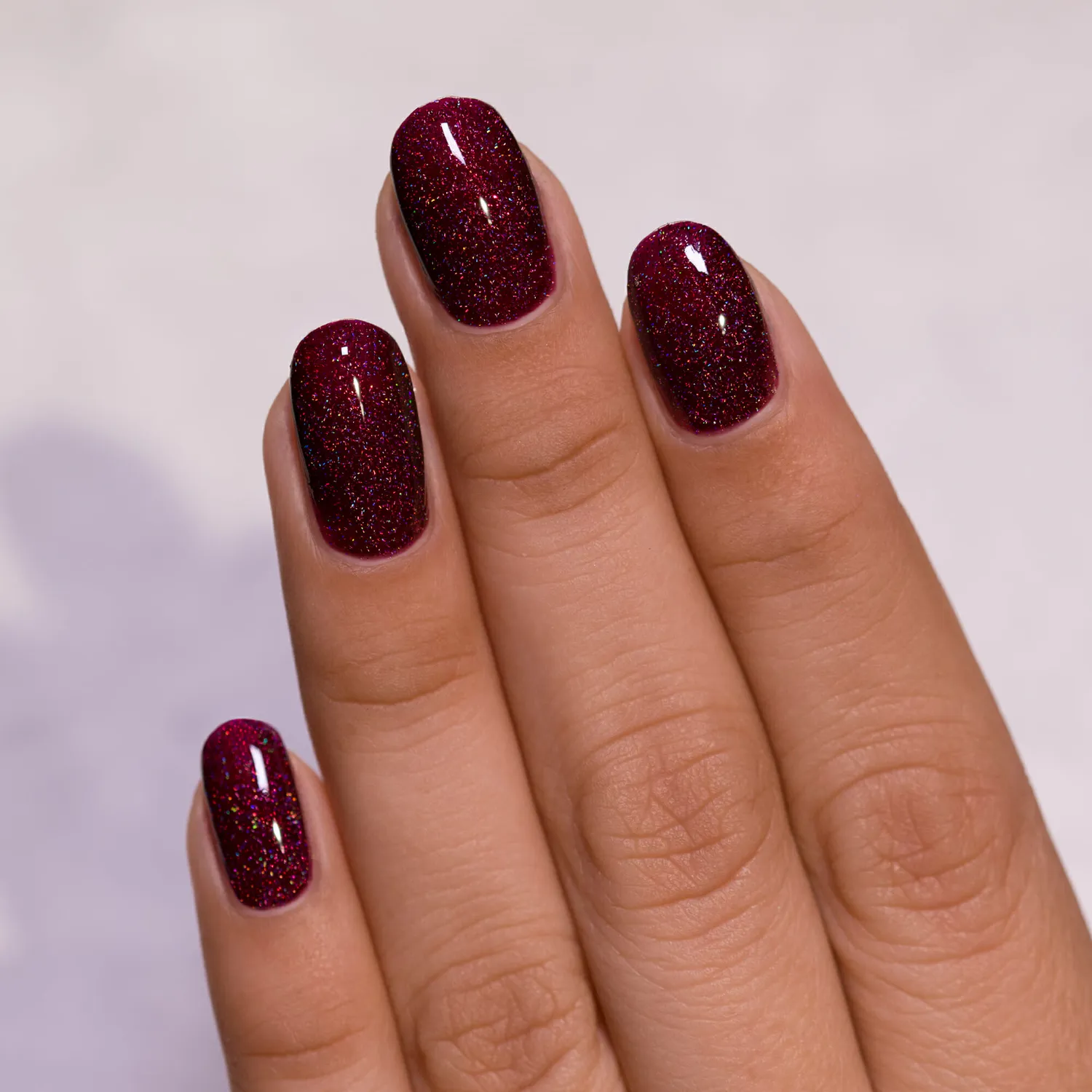 ILNP Diablo nagellack oxblood holografisk