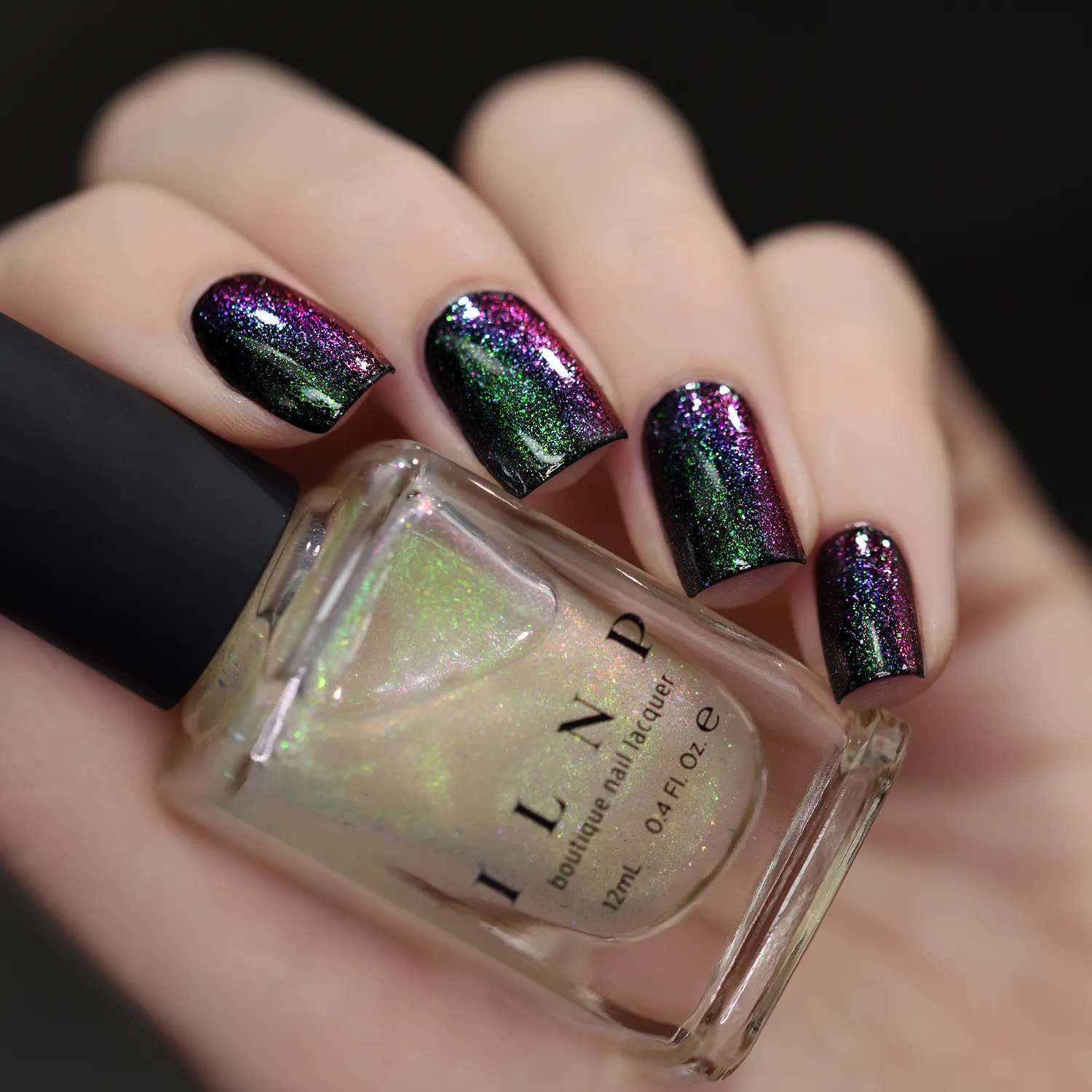ILNP Renegade nagellack duokrom topper grön-lila