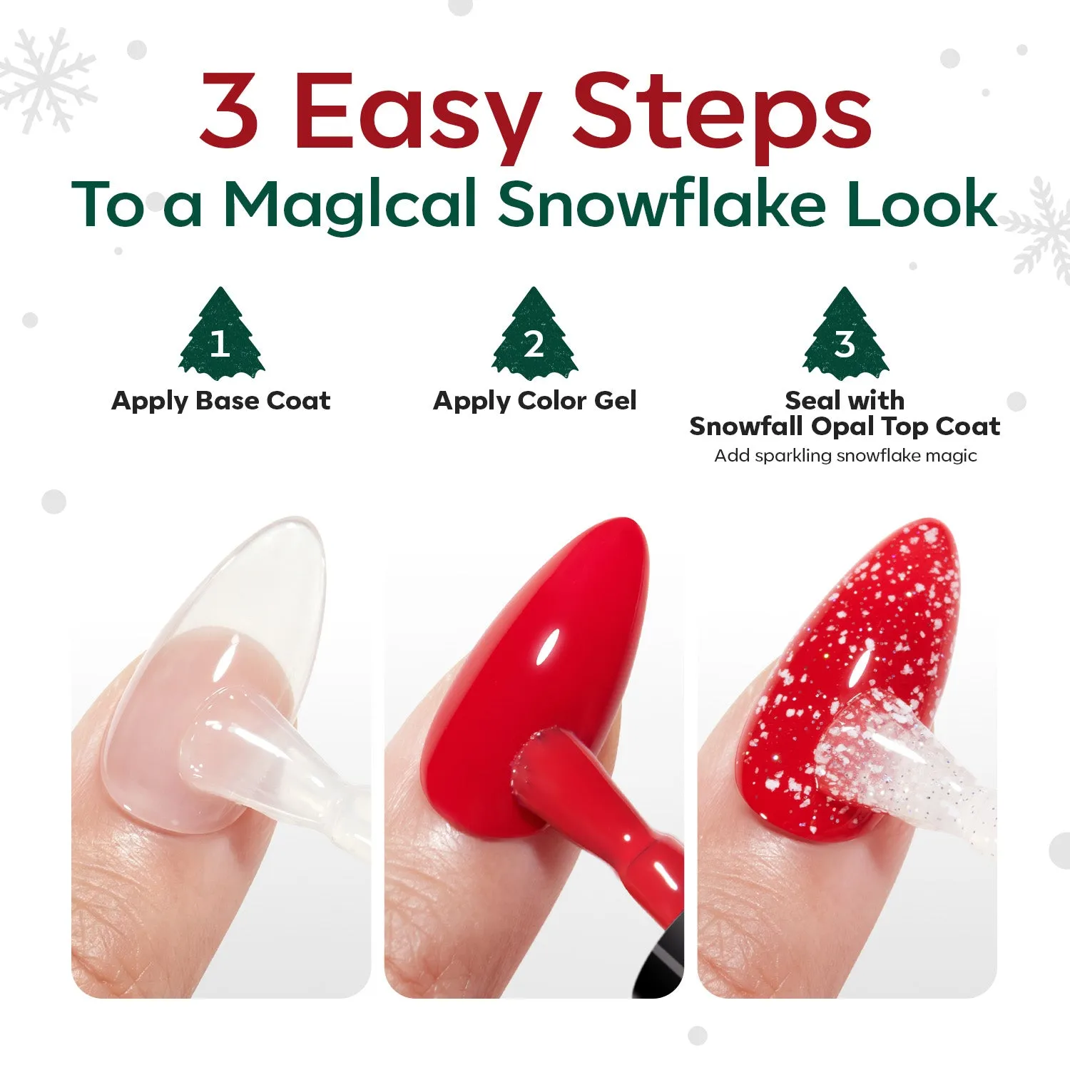 Modelones Snowflake glitter topplack gel snöglitter