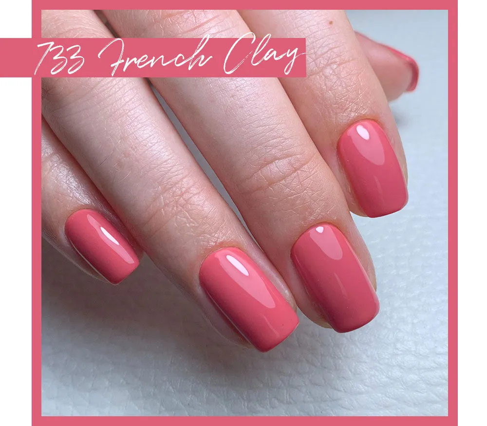 Iz Beauty Pro Colour French Clay IZ733 gellack 4g mörkrosa