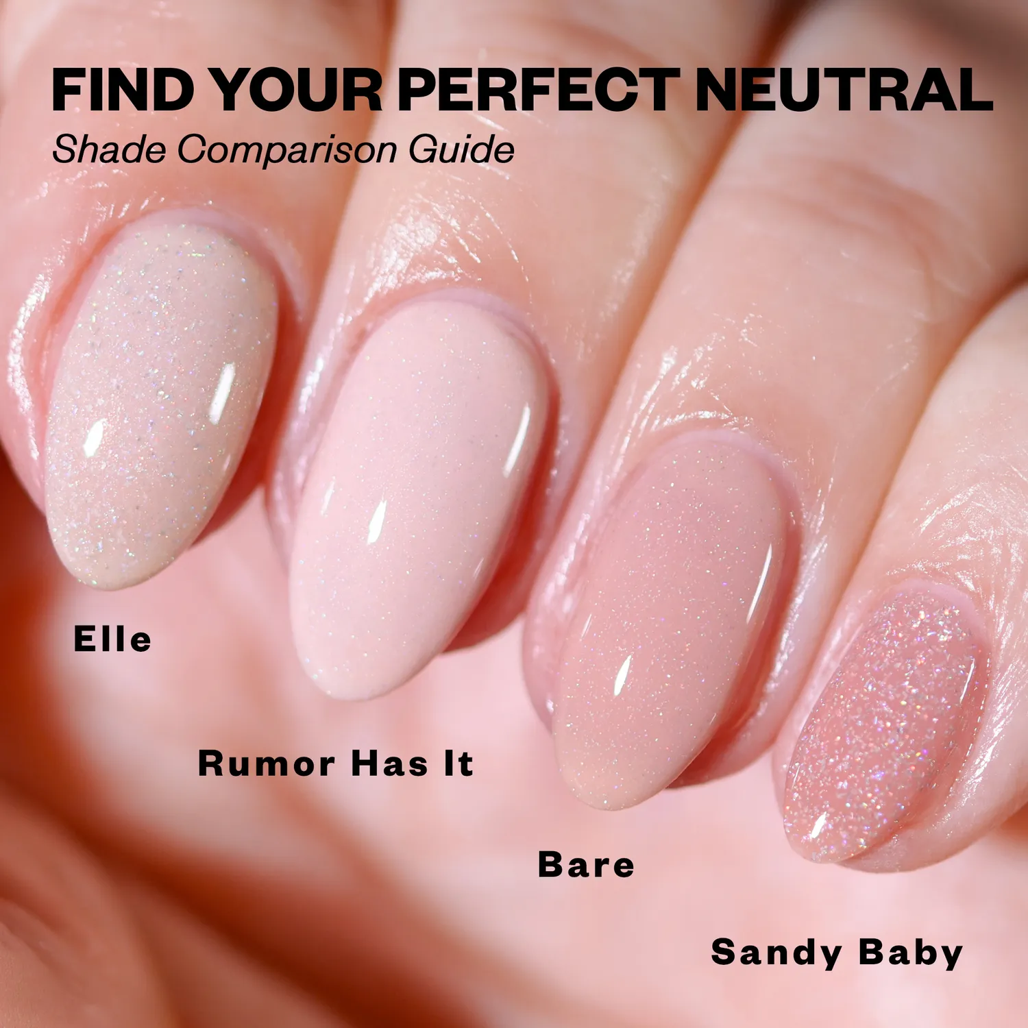 ILNP Bare nagellack beige nude holo