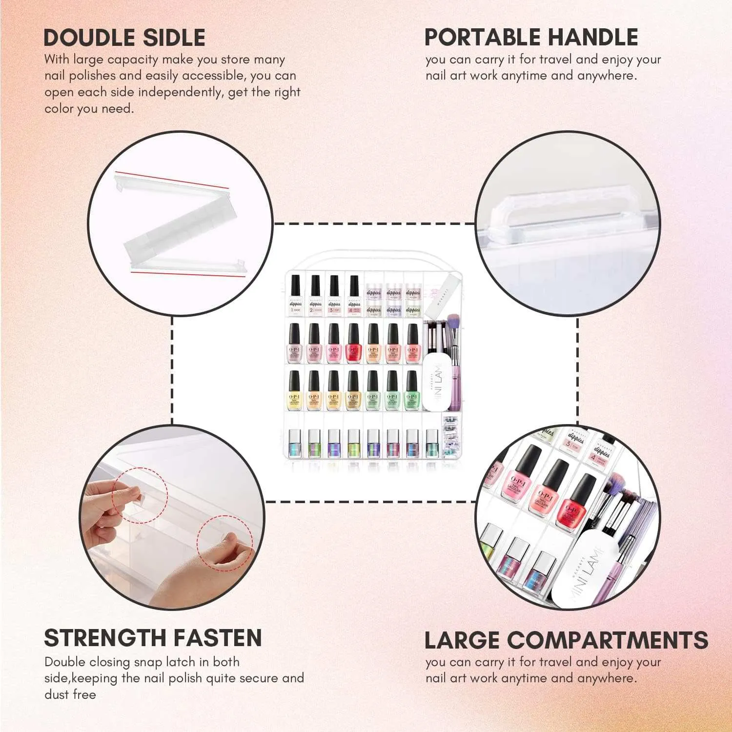 Makartt Nail Polish Organizer förvaring 60 transparent