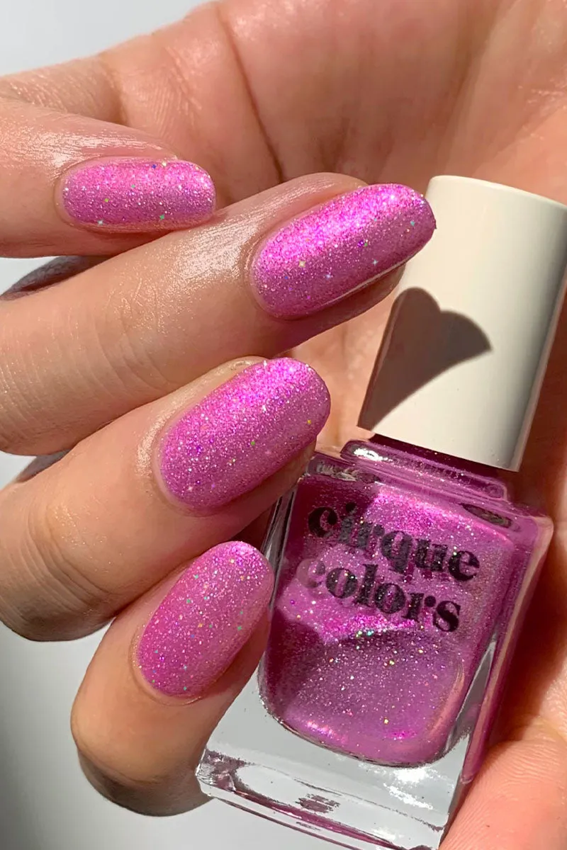 Cirque Colors Pinky’s Up nagellack magenta holografisk shimmer