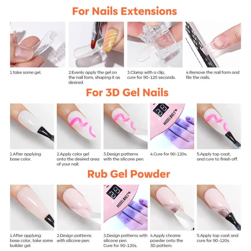 Modelones Solid Builder Gel Kit bygggelé Hema-free