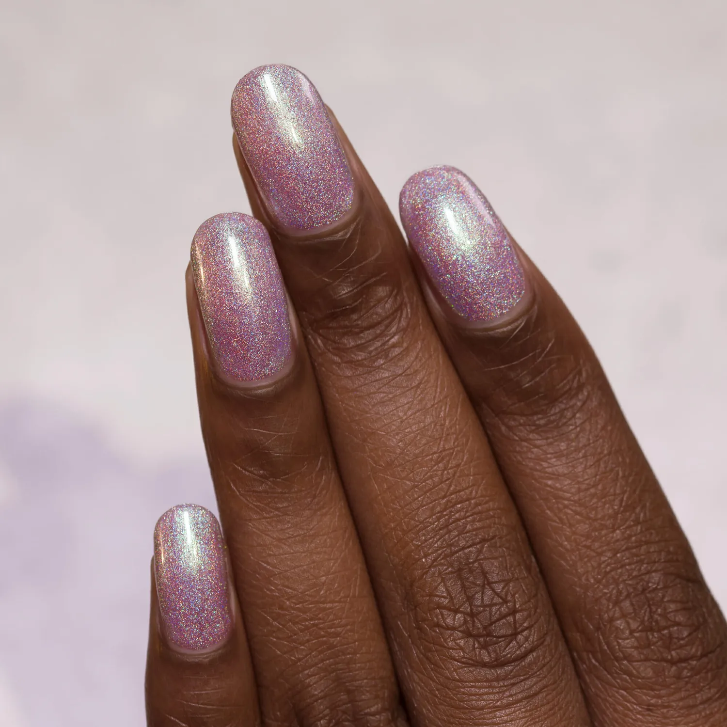 ILNP Talk It Up nagellack rosa grönt holo