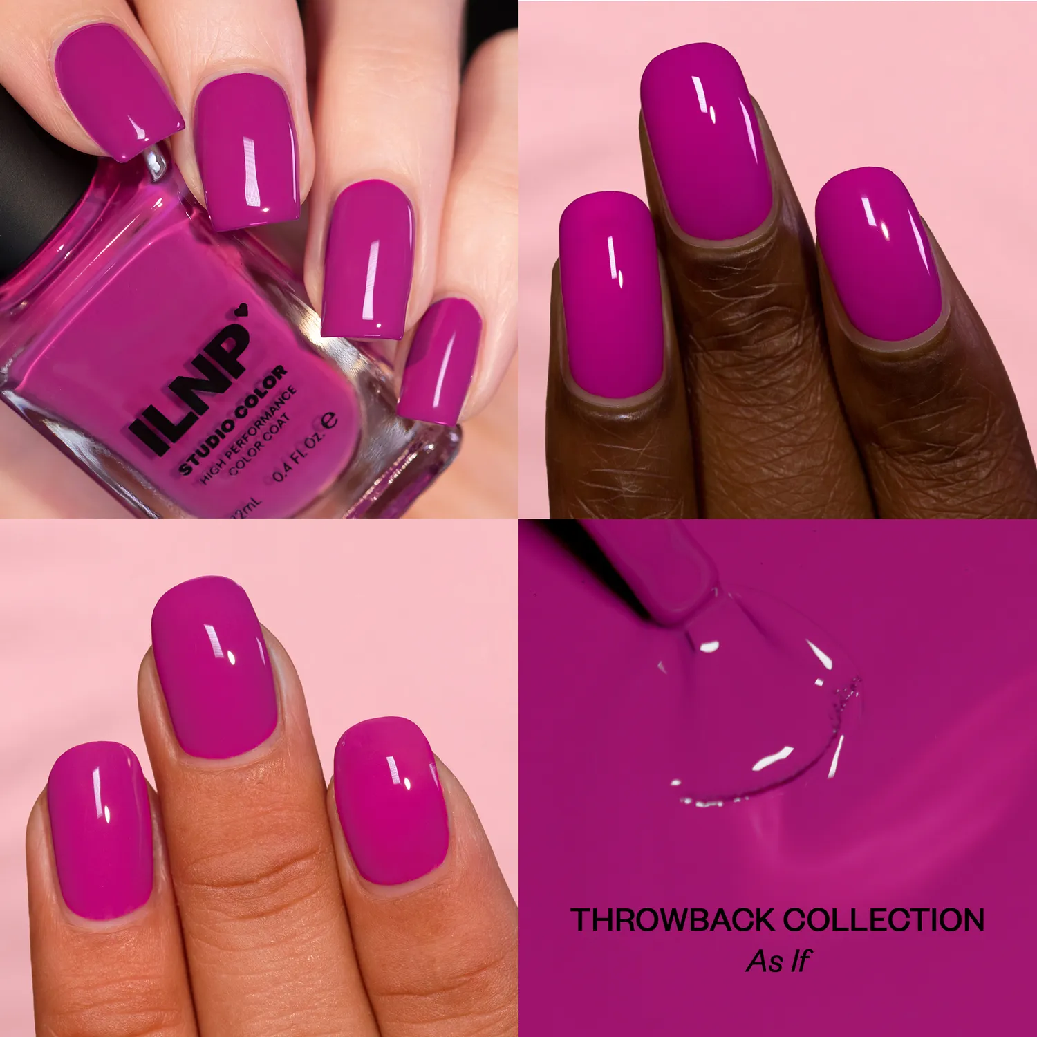 ILNP Throwback As If nagellack krämig magenta