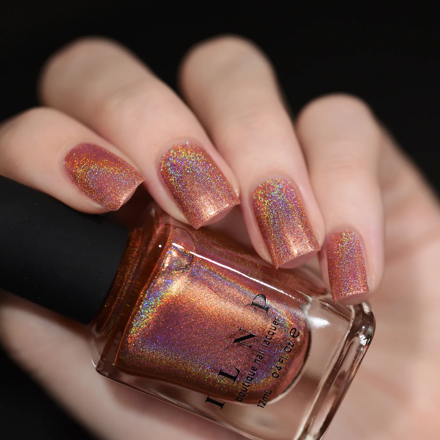 ILNP Ultra Holo Grace nagellack guldpeach holografiskt
