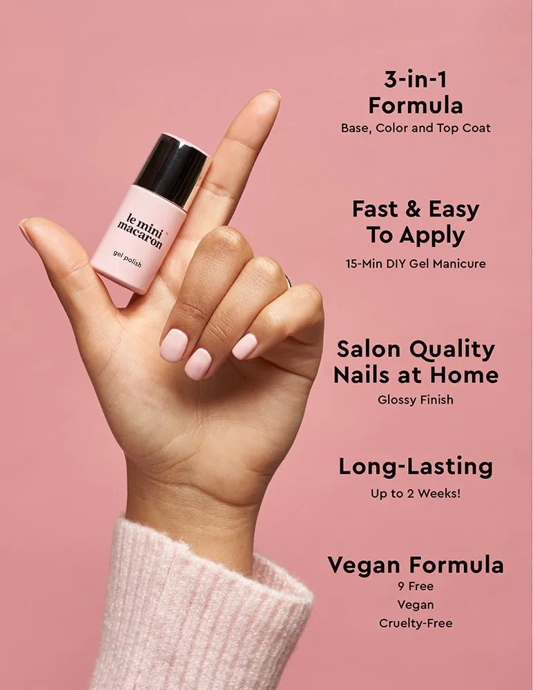 Le Mini Macaron Clair de Lune gellack skimrande vit