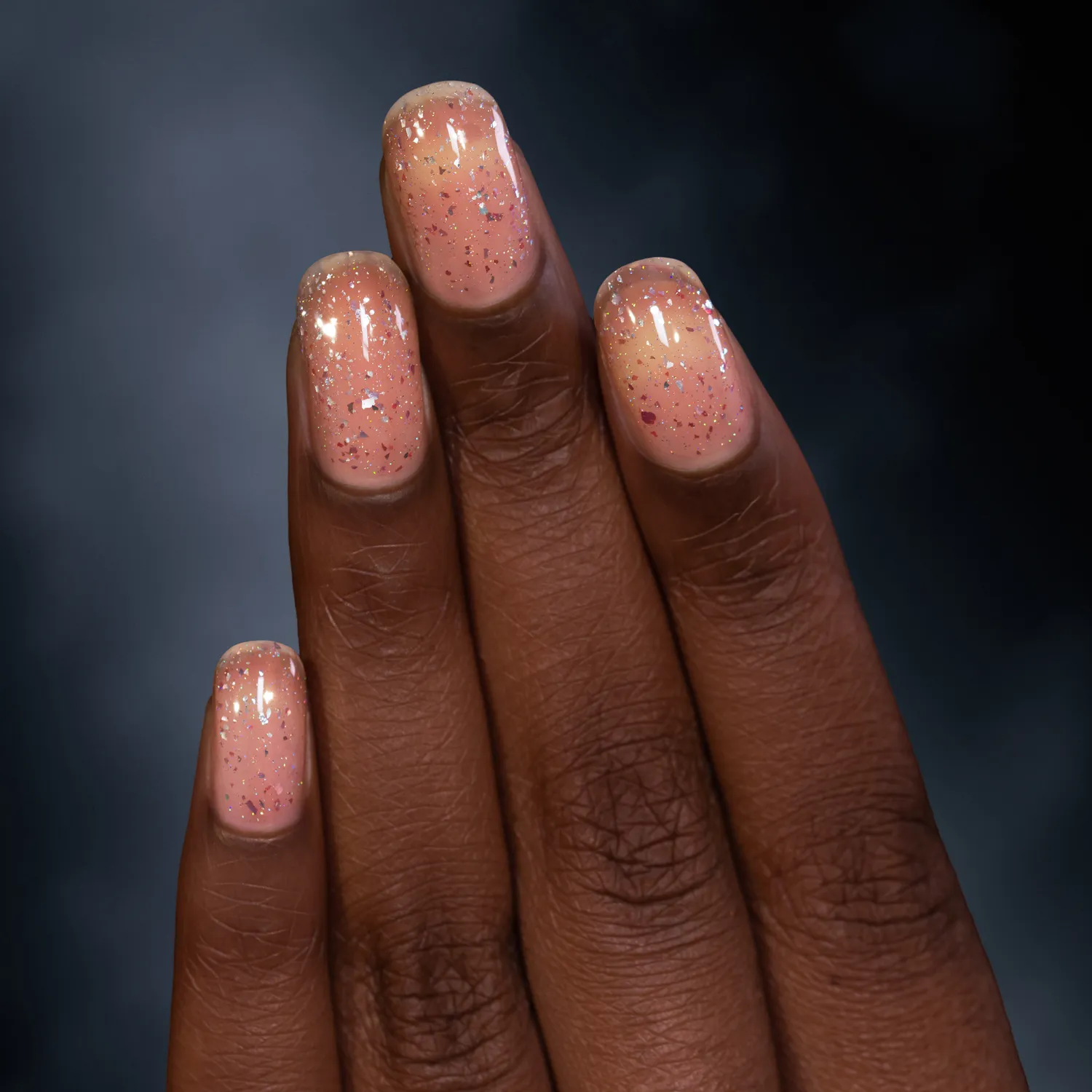ILNP Spotlight nagellack topper flakes skimrande