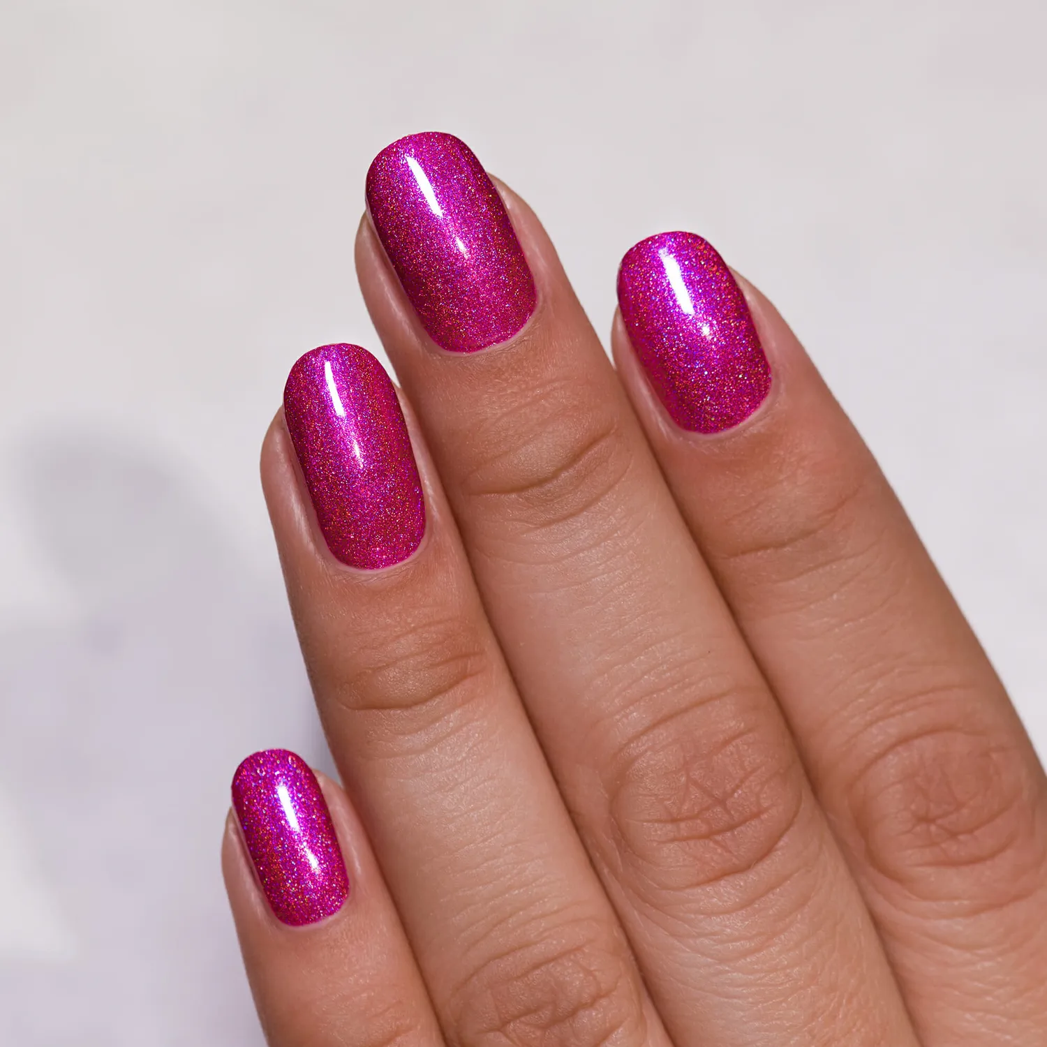 ILNP Bikini Bottoms nagellack magenta holografisk