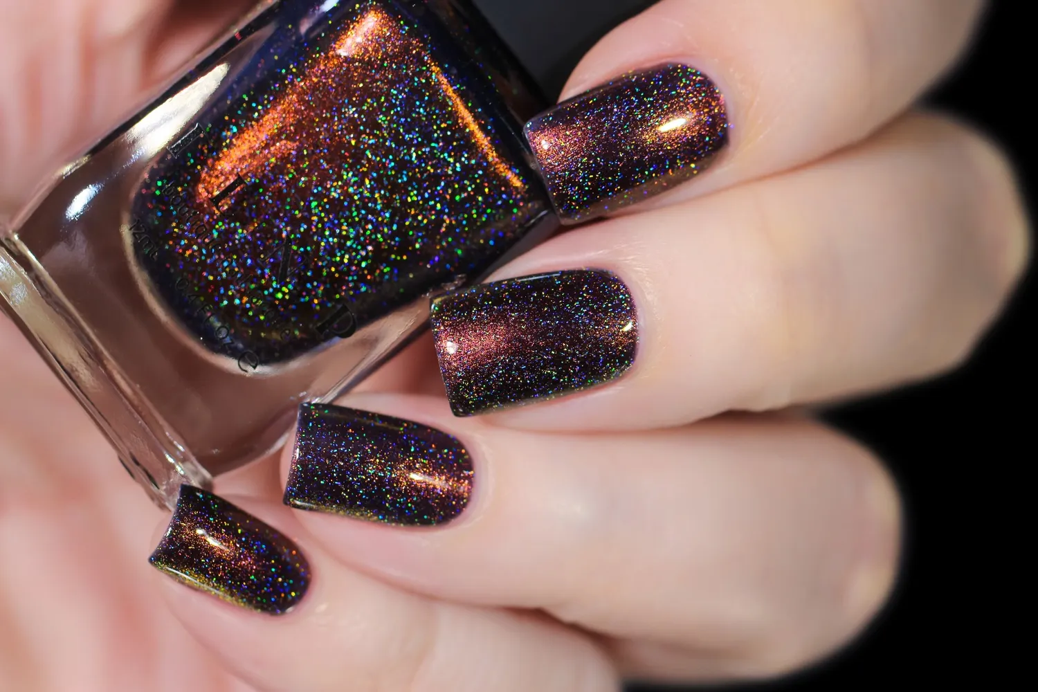 ILNP Rock Bottom nagellack holo brun orange