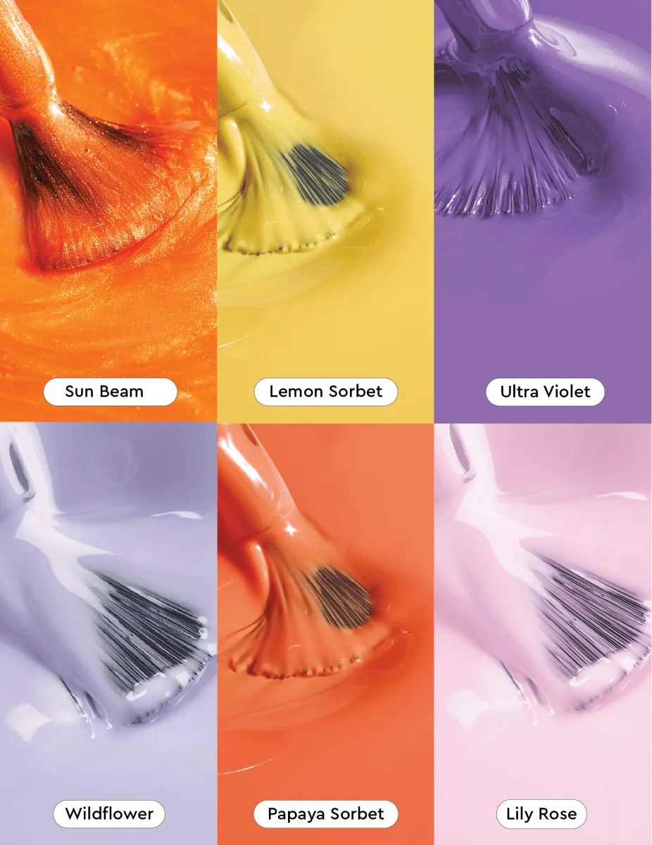 Le Mini Macaron Sunset Skies gellack 6-pack pastell
