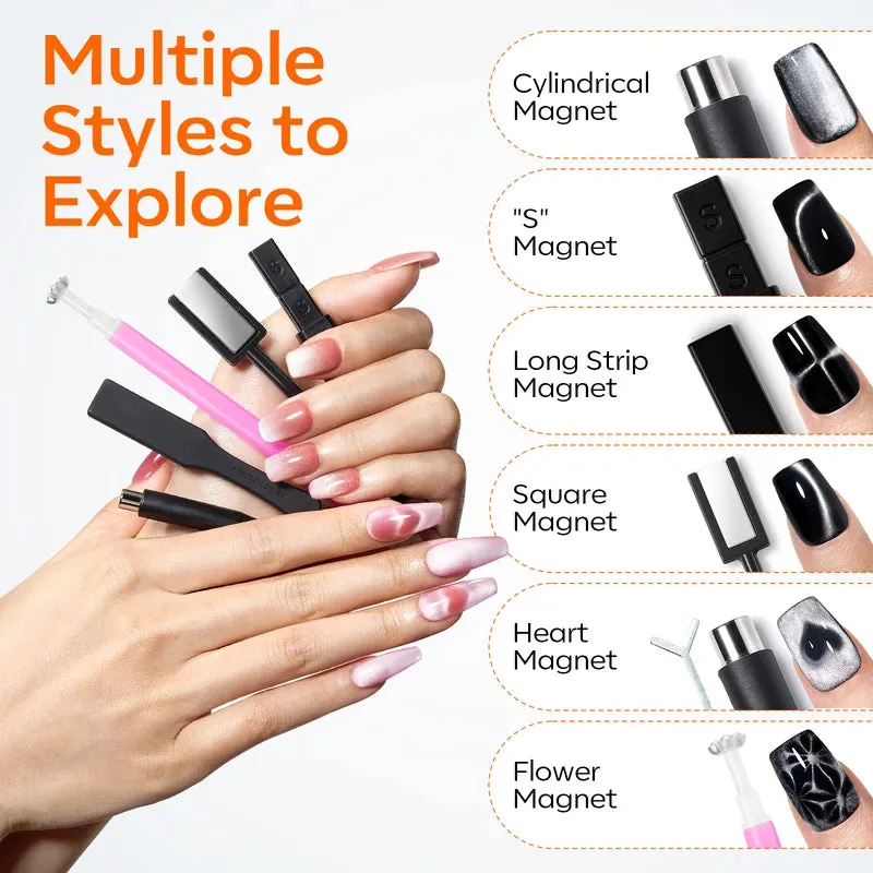 Modelones Cat Eye magnetset nagelverktyg 15-pack