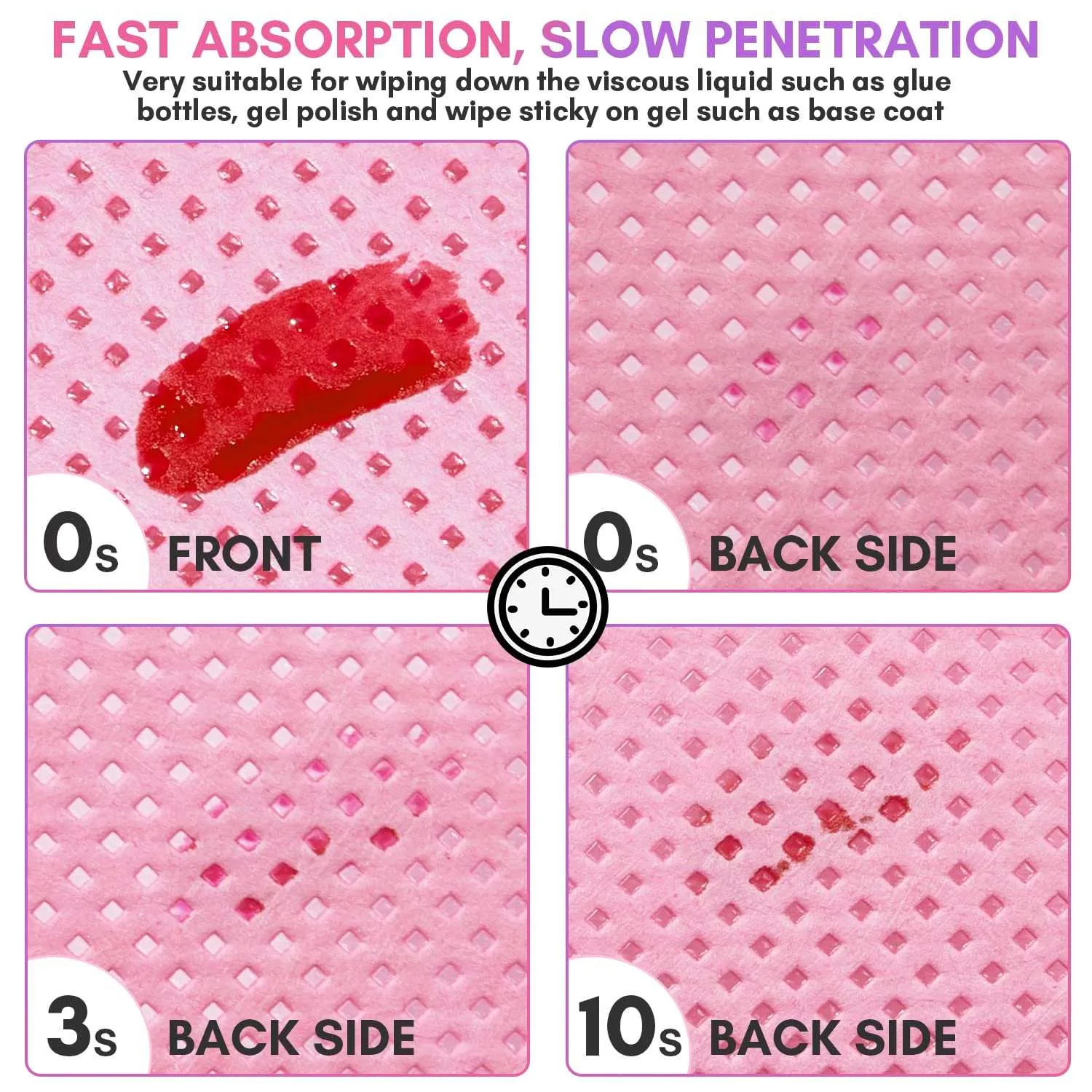 Makartt Lint-Free Nail Wipes luddfria pads 1000p