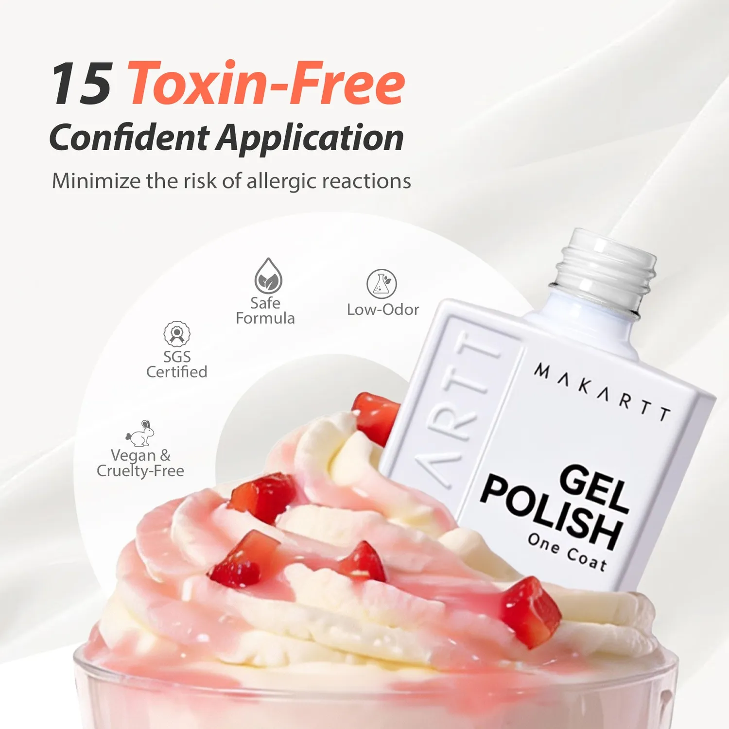 Makartt One Coat Gellack Milky Muse Täckande Ett Lager