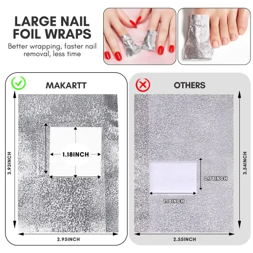 Makartt Foil Wrap Remover Kit folie 100-pack acetonfri