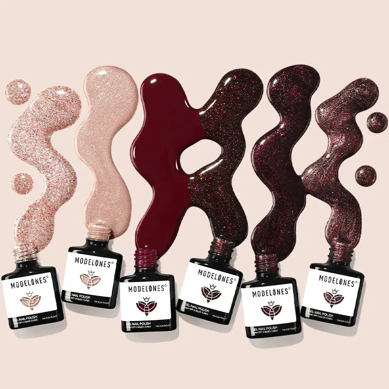 Modelones Galactic Brown gellack 6-pack brun glitter