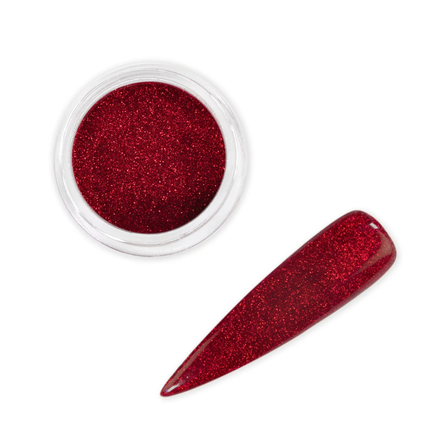 Iz Beauty Red nagelglitter 6g – fint rött