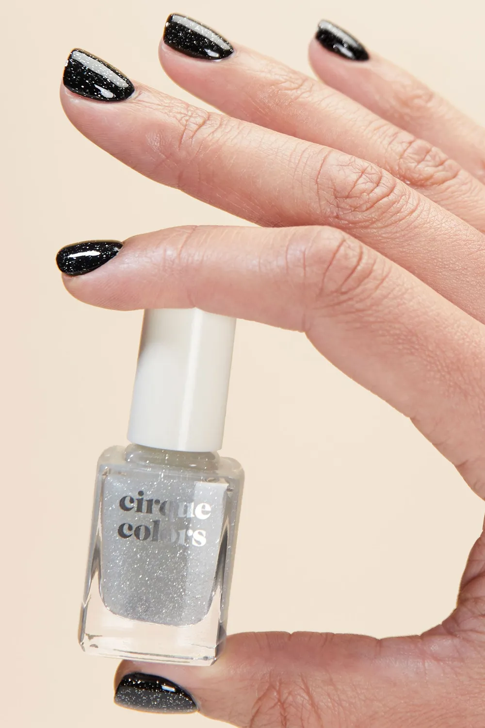 Cirque Colors Nimbus glitter topper silver skimrande