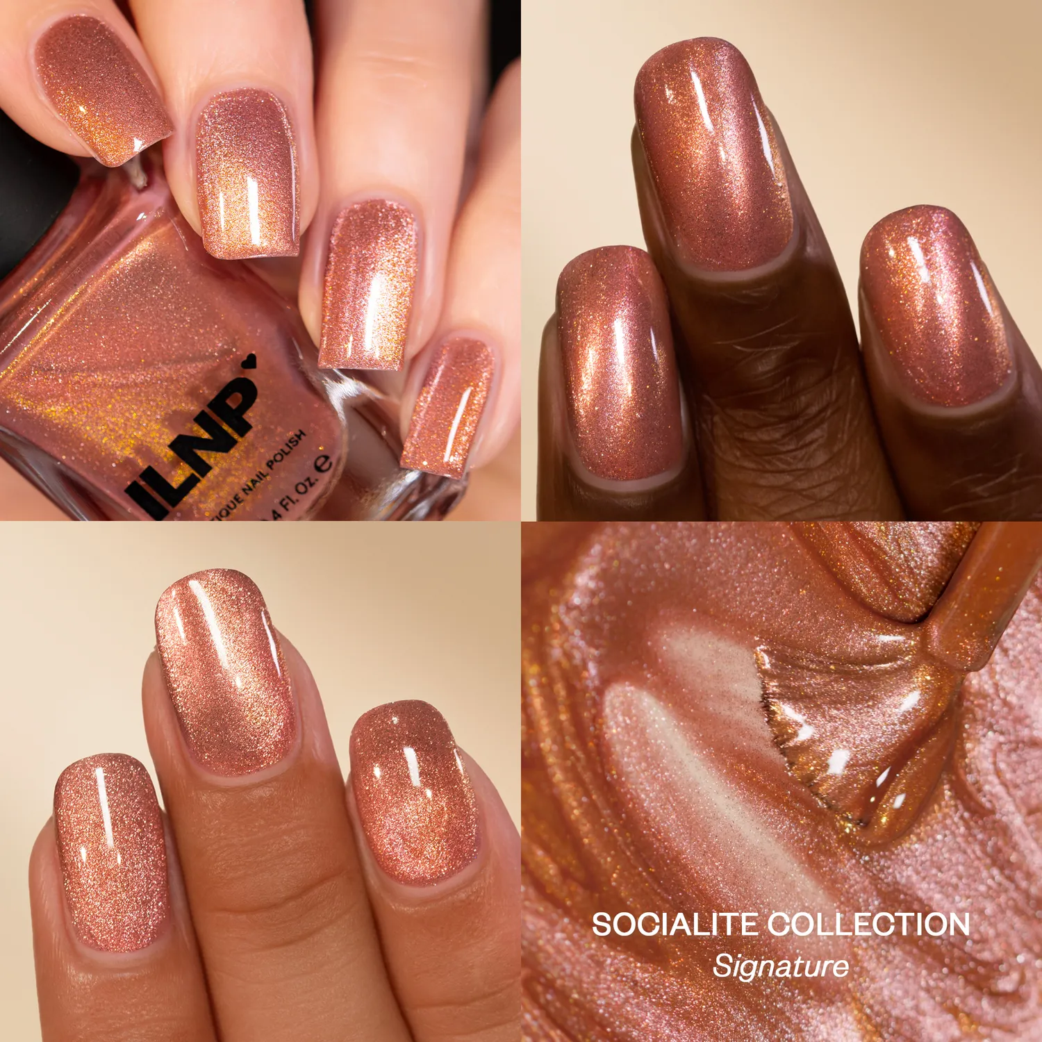 ILNP Socialite Signature magnetlack mauve-rosa skiftning