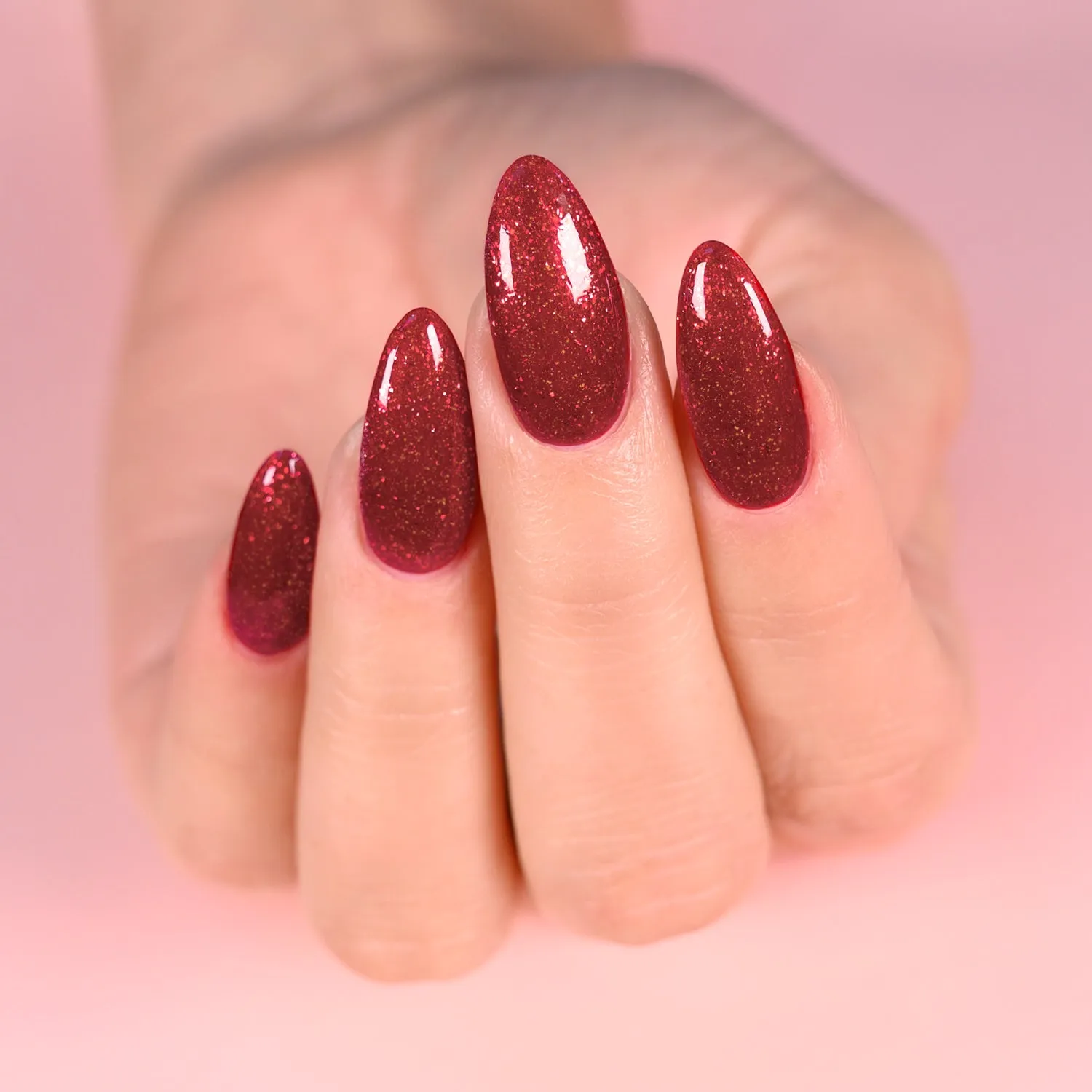 Iz Beauty GEL&GO Hepburn gellack 12 ml hallonröd shimmer