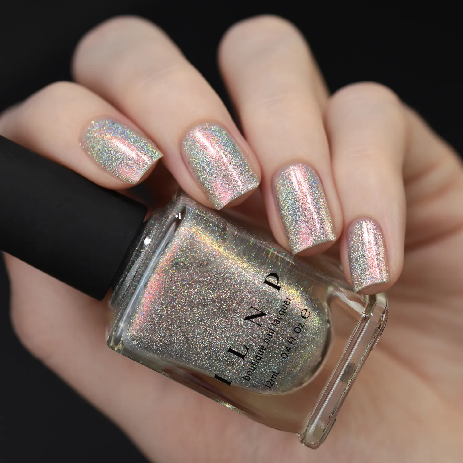 ILNP Color Kissed Rosewater nagellack holografiskt rosenrött