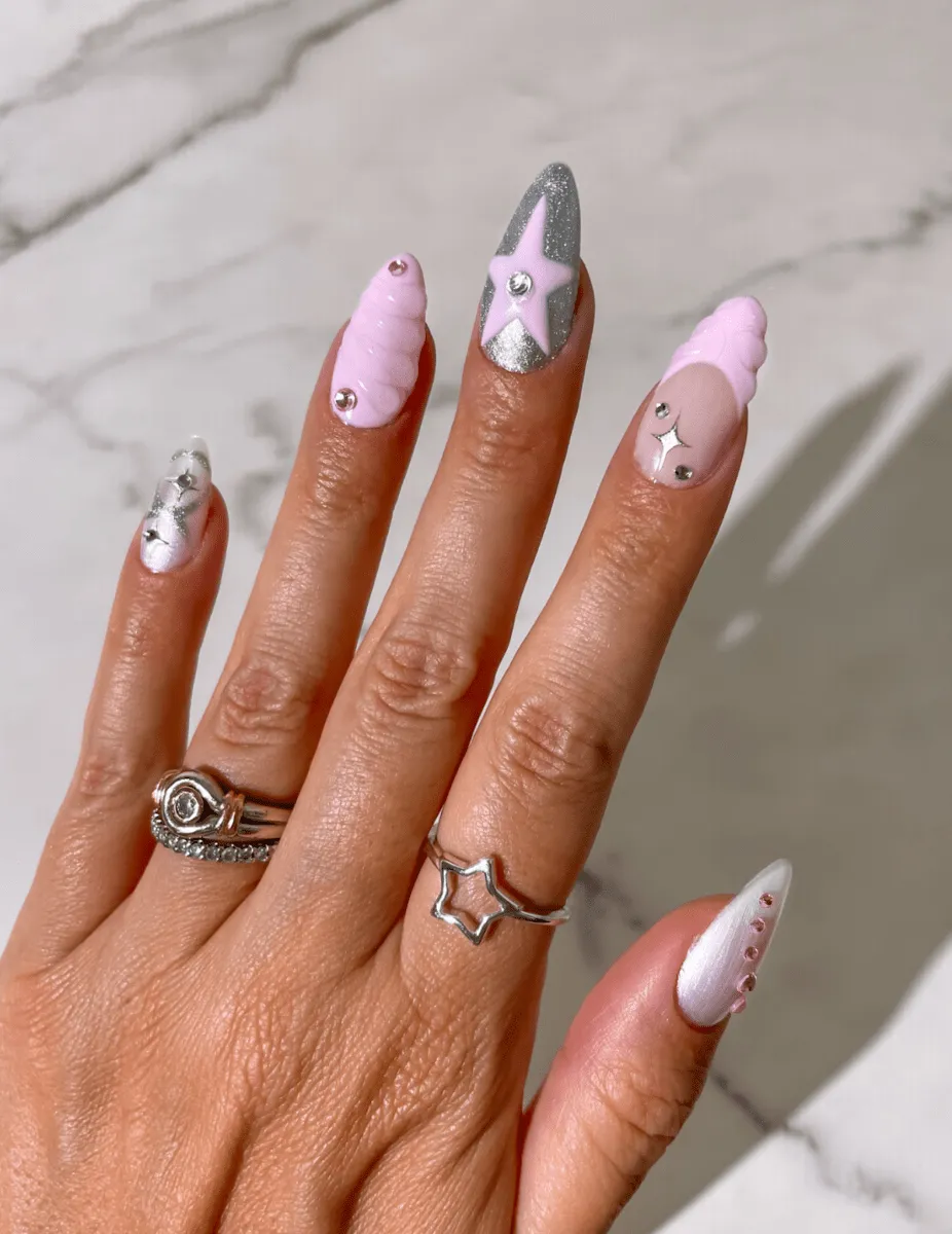 Le Mini Macaron Le Glam! nagelstickers strass