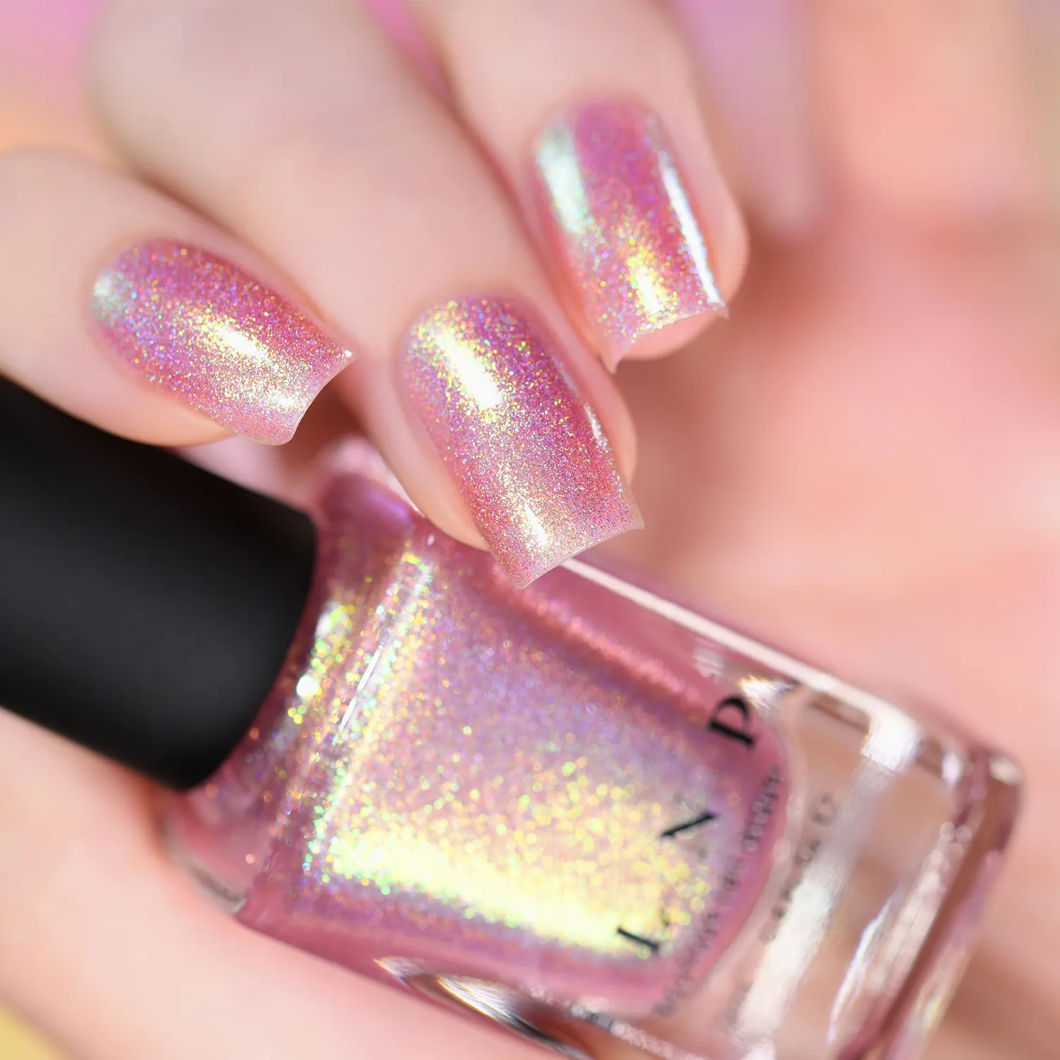 ILNP Opal Sunset nagellack rosa holografisk