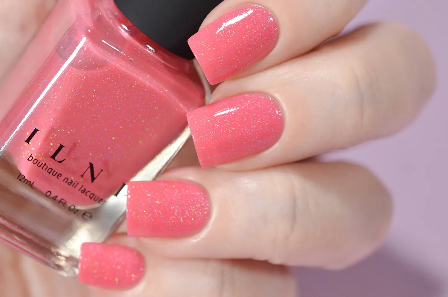 ILNP Sugar Lush Paper Heart nagellack rosa holo