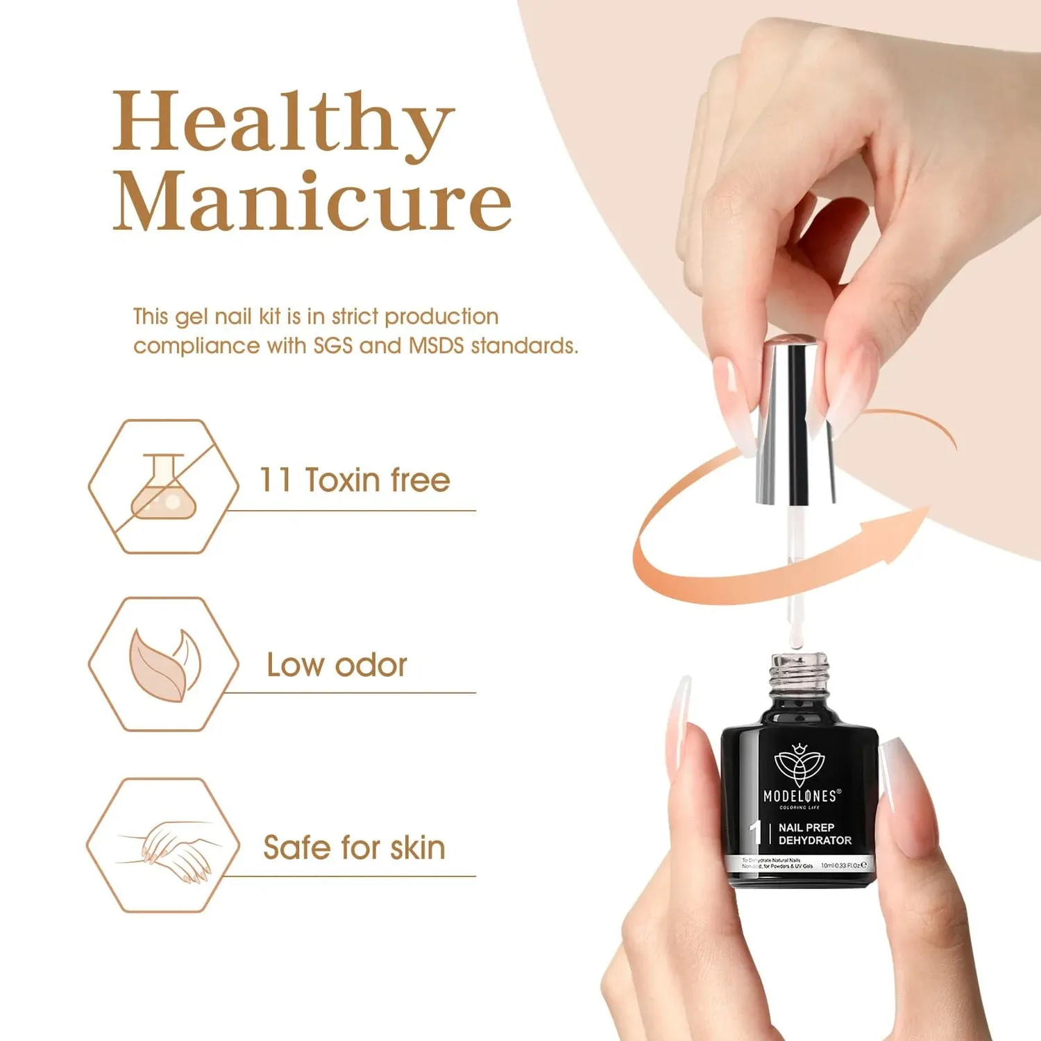 modelones 4-In-1 Multi-Functional Nail Glue Gel 10 ml