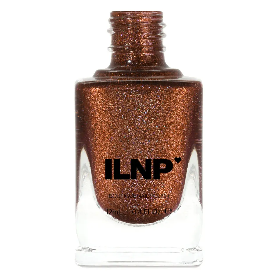 ILNP Misery nagellack bränd orange holografiskt