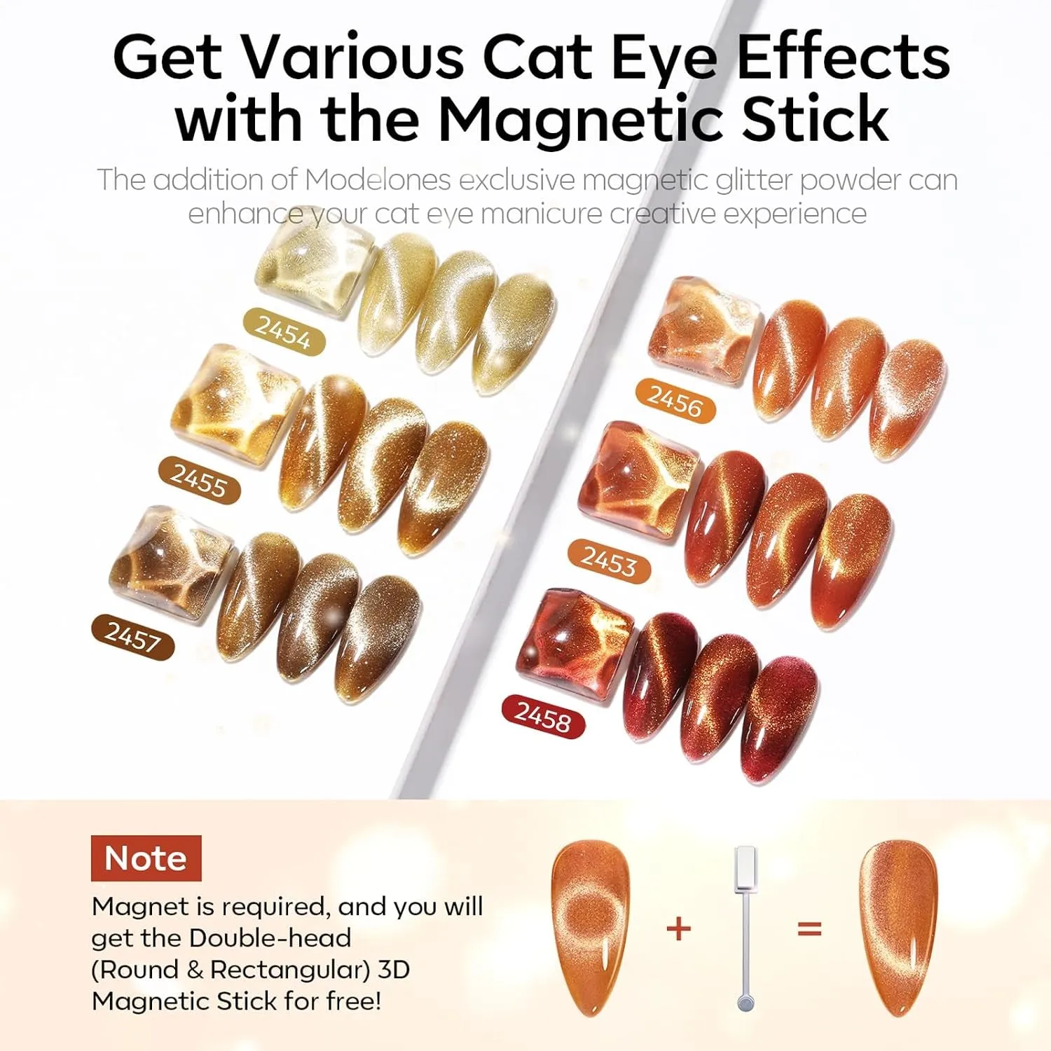 Modelones Autumn Cat-Eye gellack 6-pack skimrande höst