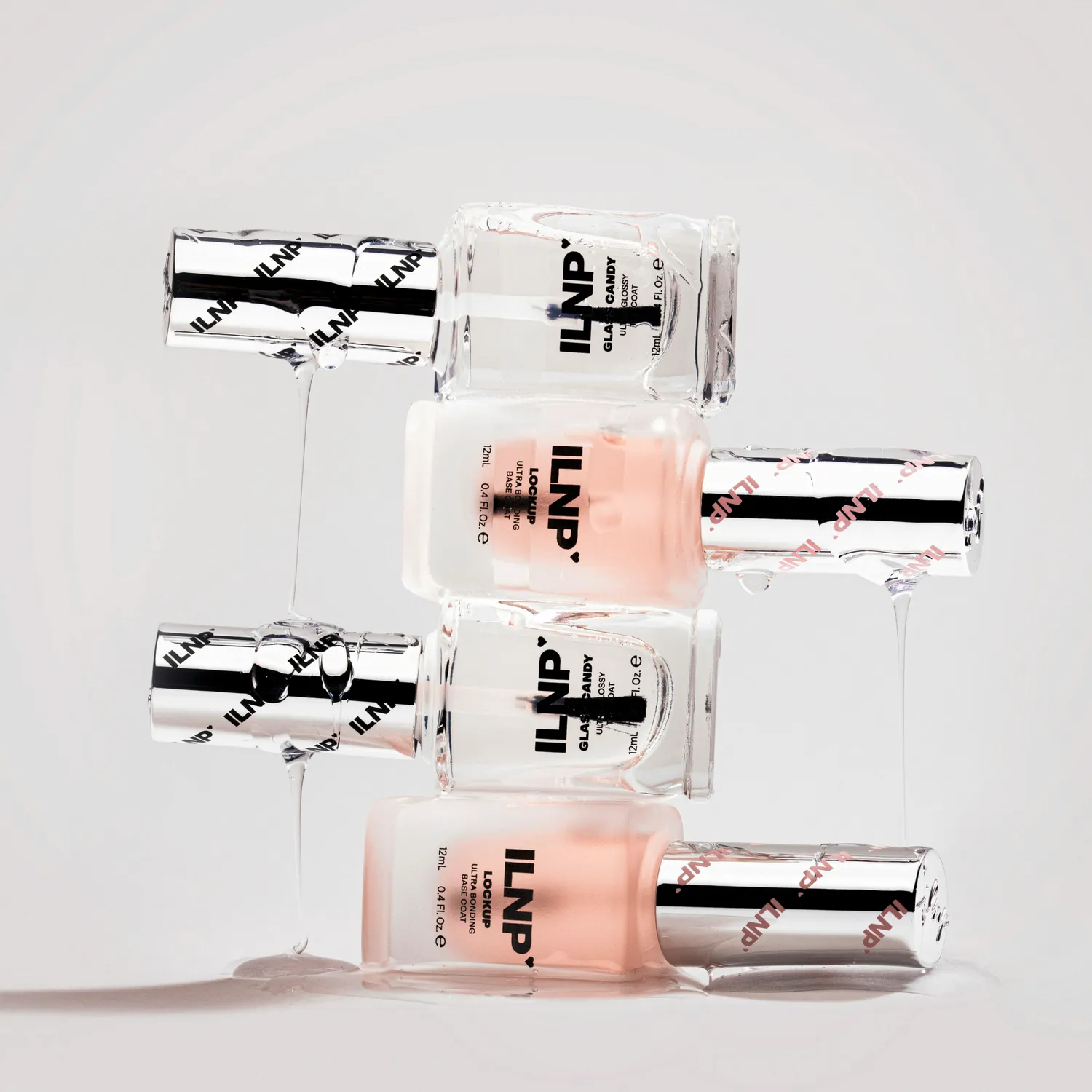 ILNP Glass Candy Lockup nagellack set 2-pack klart
