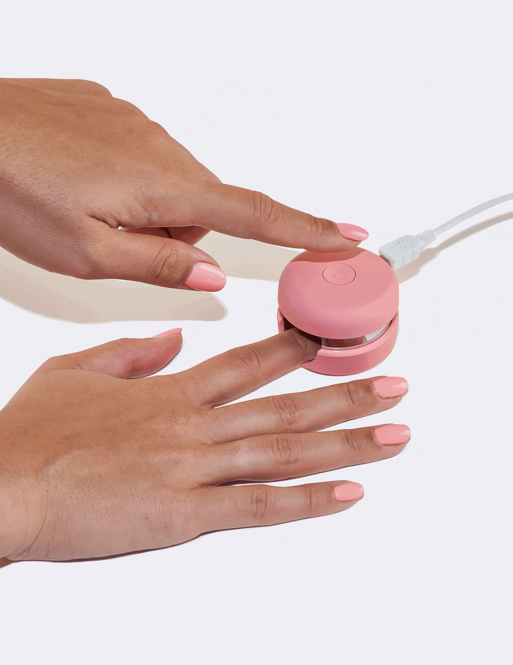 Le Mini Macaron Rose Crème gelkit babyrosa med lampa