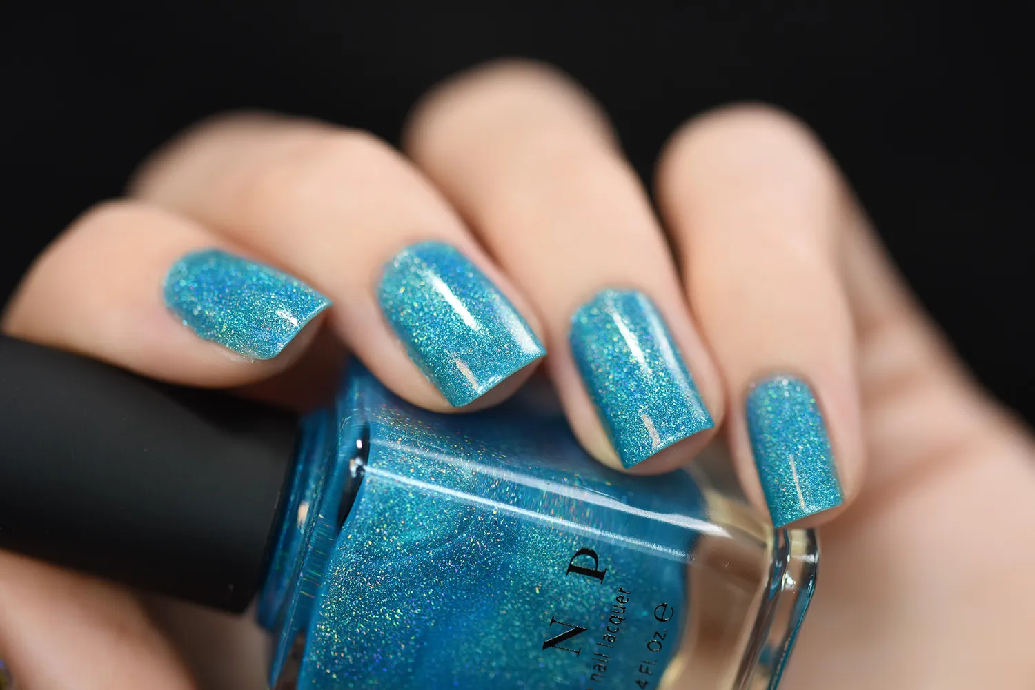 ILNP Float On nagellack aqua ultra holografiskt