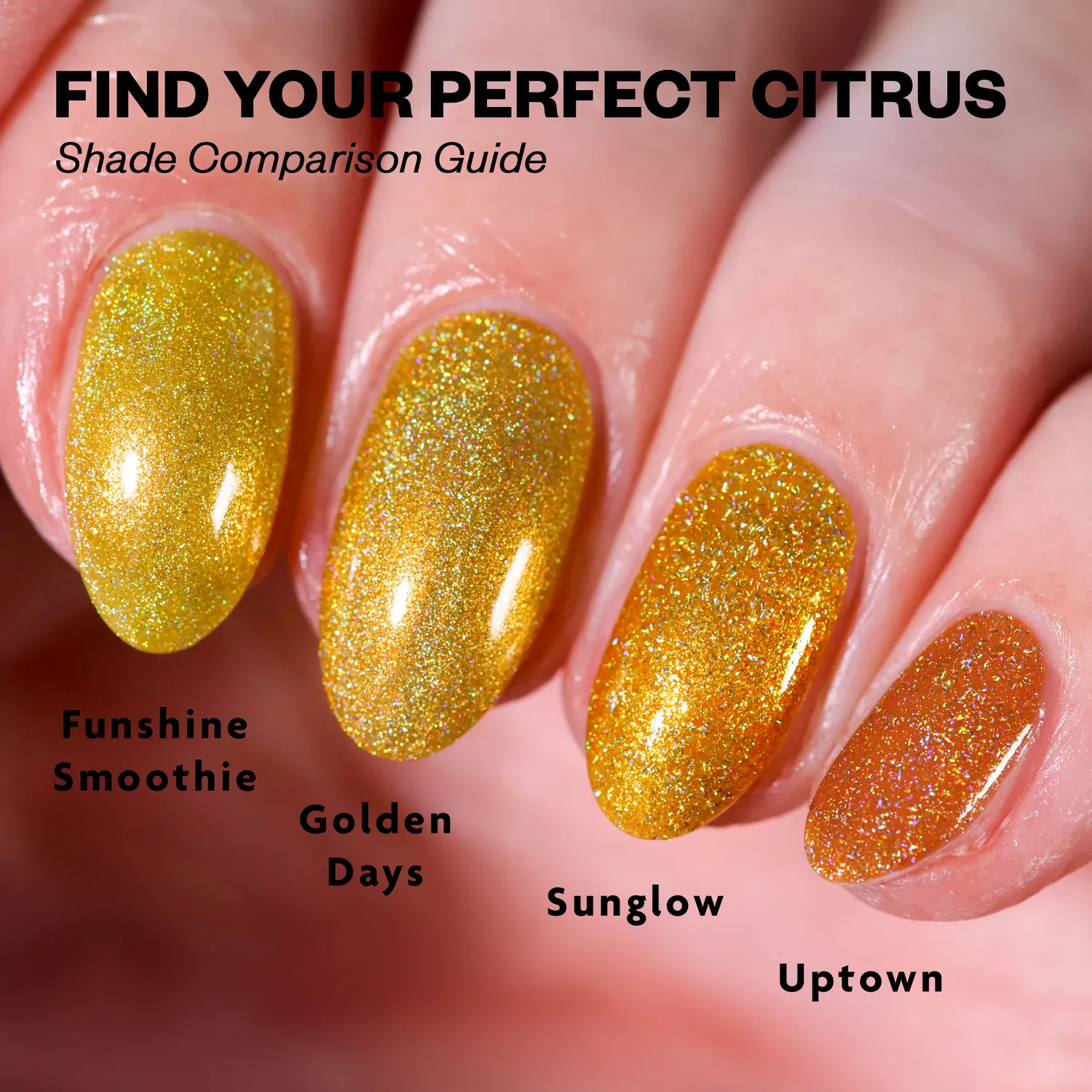 ILNP Sundazed Golden Days nagellack guld holographic